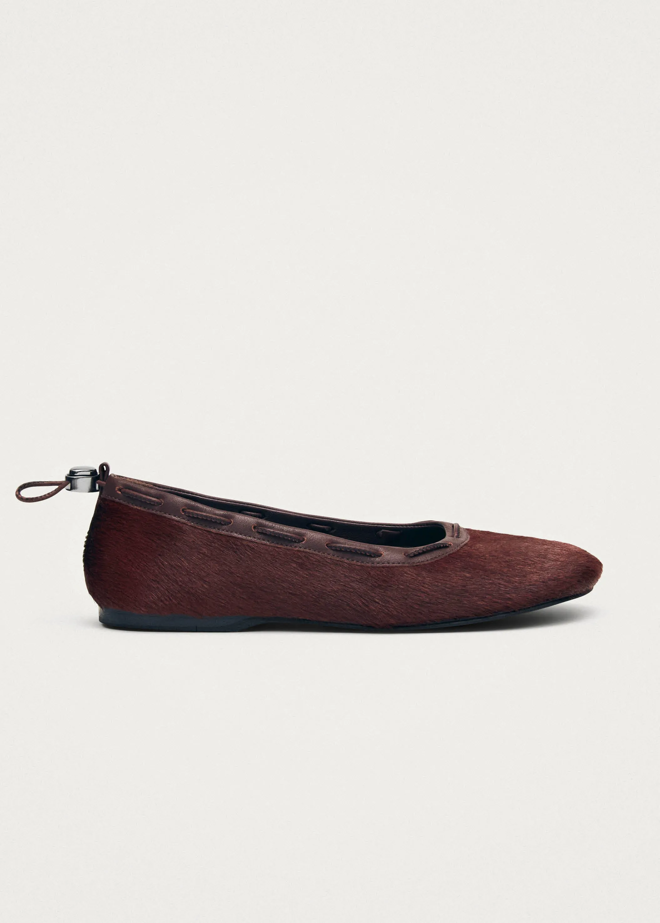 Gill Soft Burgundy Leather Ballet Flats sold by Alohas