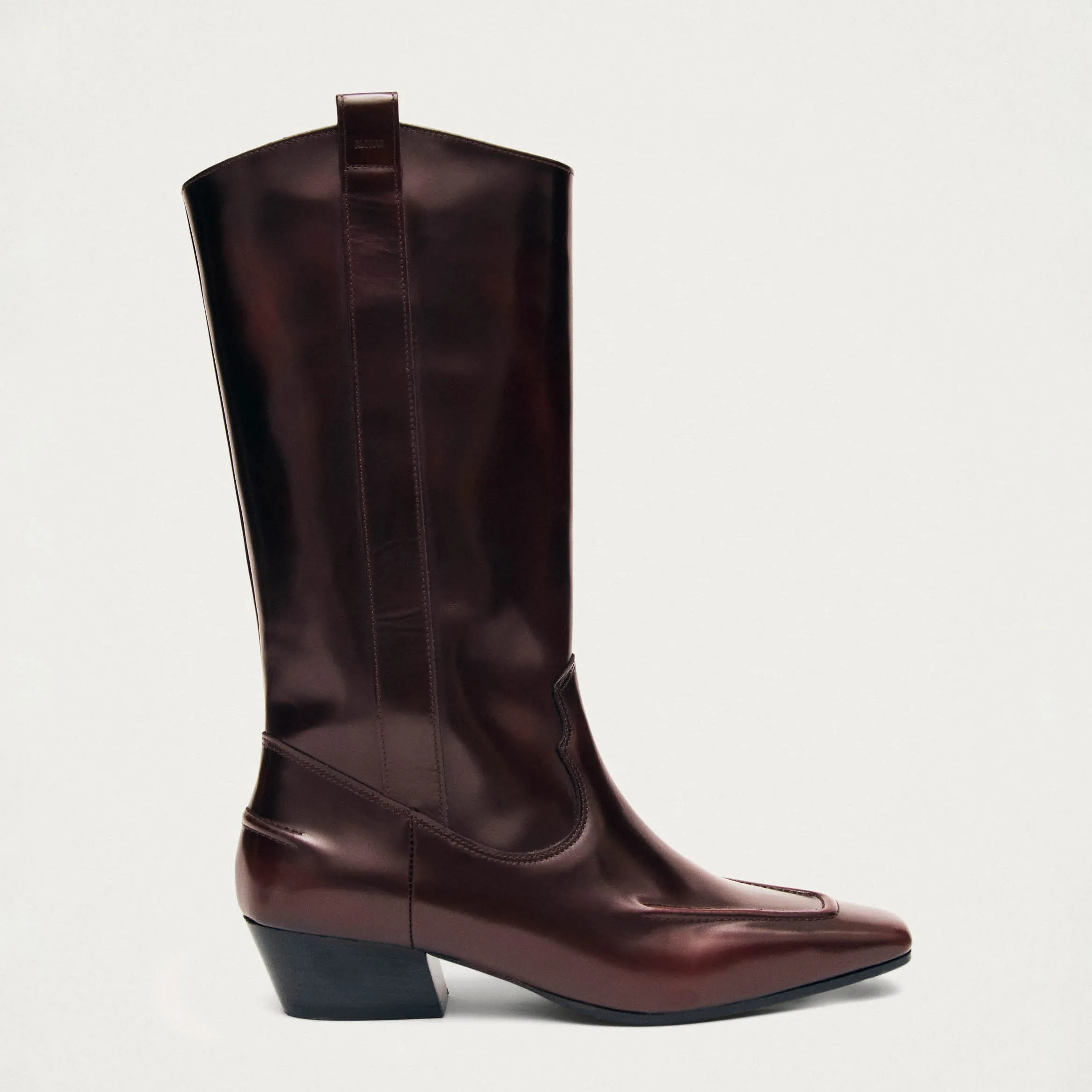 Chase Brushed Burgundy Leather Boots sold by Alohas product image thumbnail 3