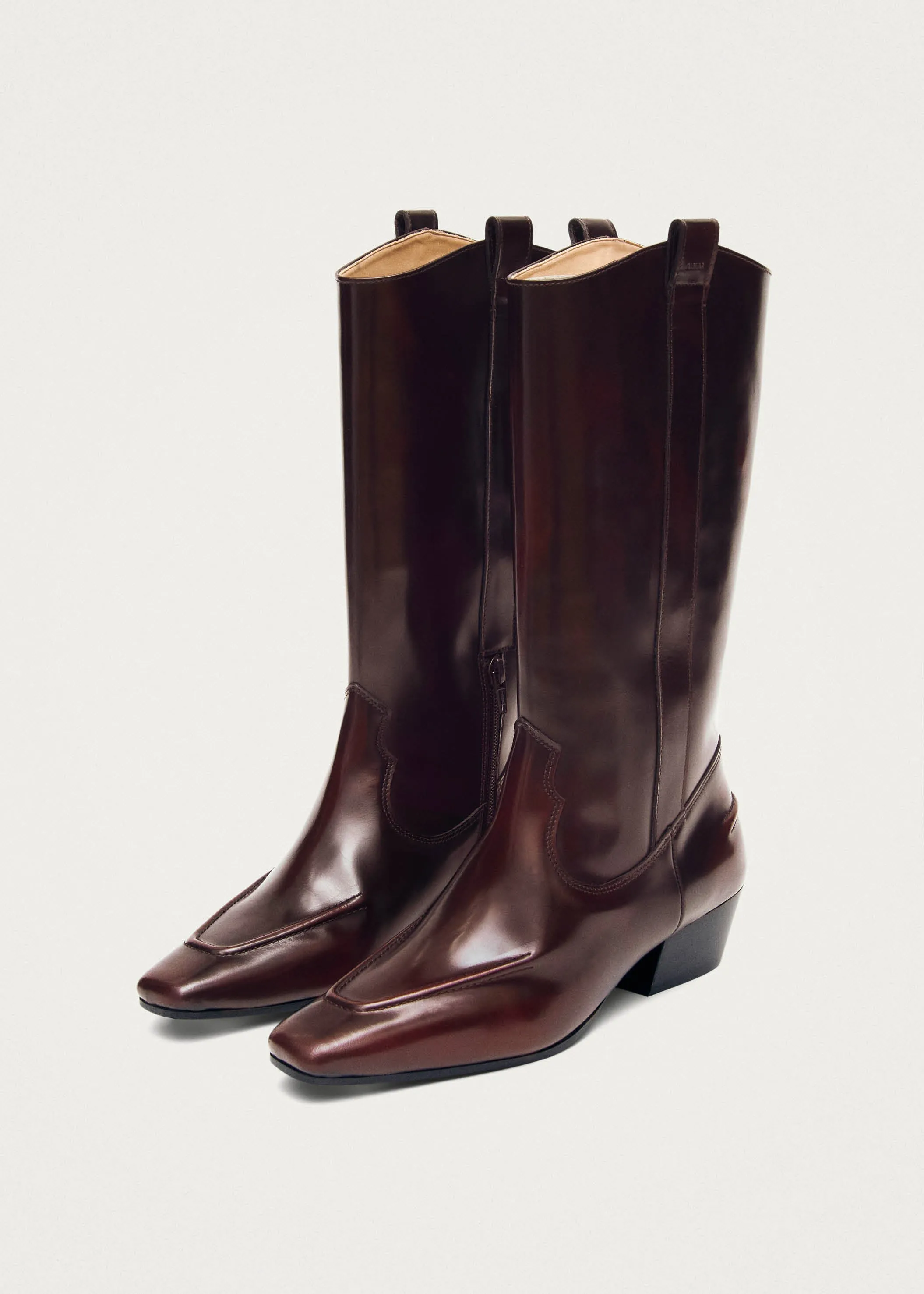 Chase Brushed Burgundy Leather Boots sold by Alohas product image thumbnail 2