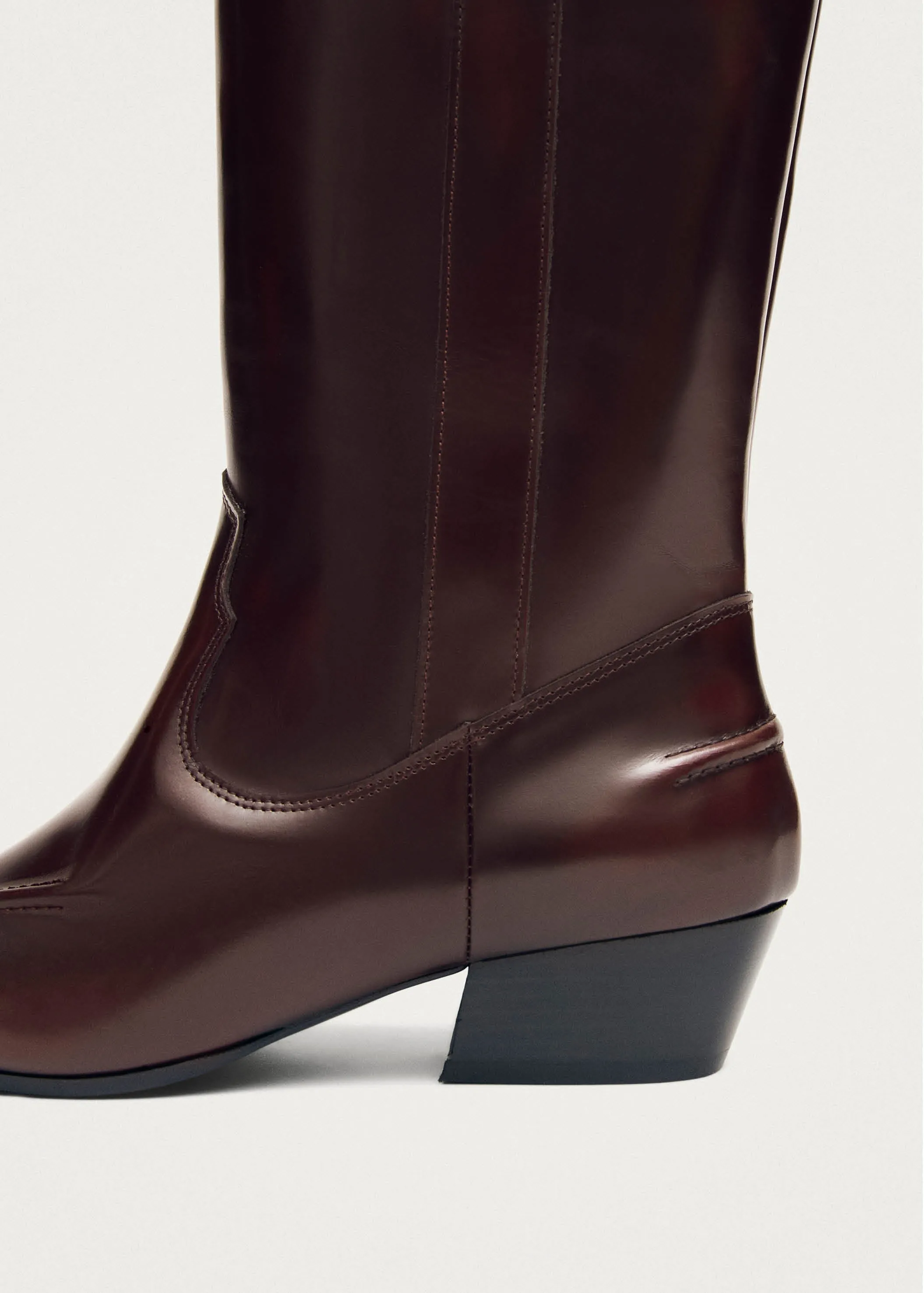 Chase Brushed Burgundy Leather Boots sold by Alohas product image thumbnail 5