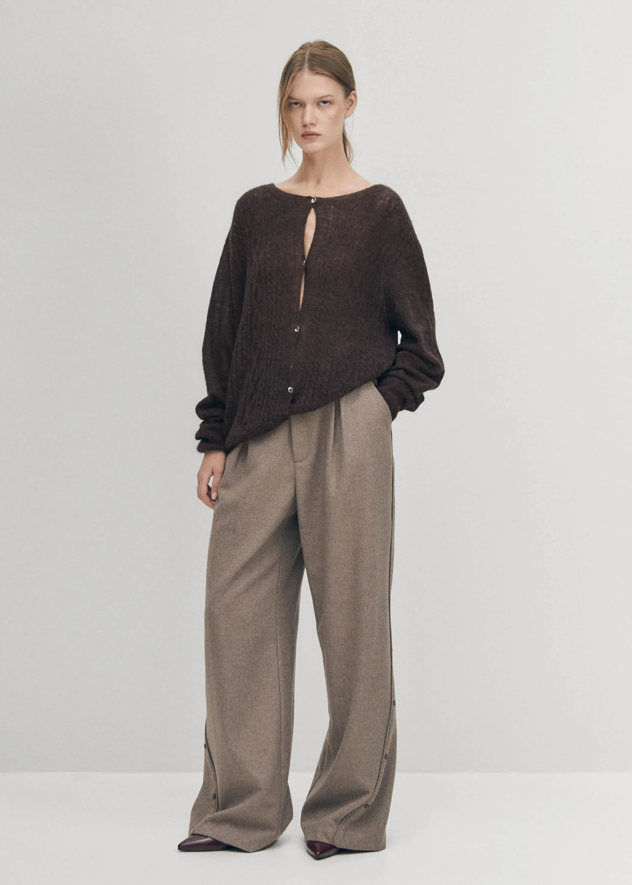 Corden Brown Cardigan sold by Alohas