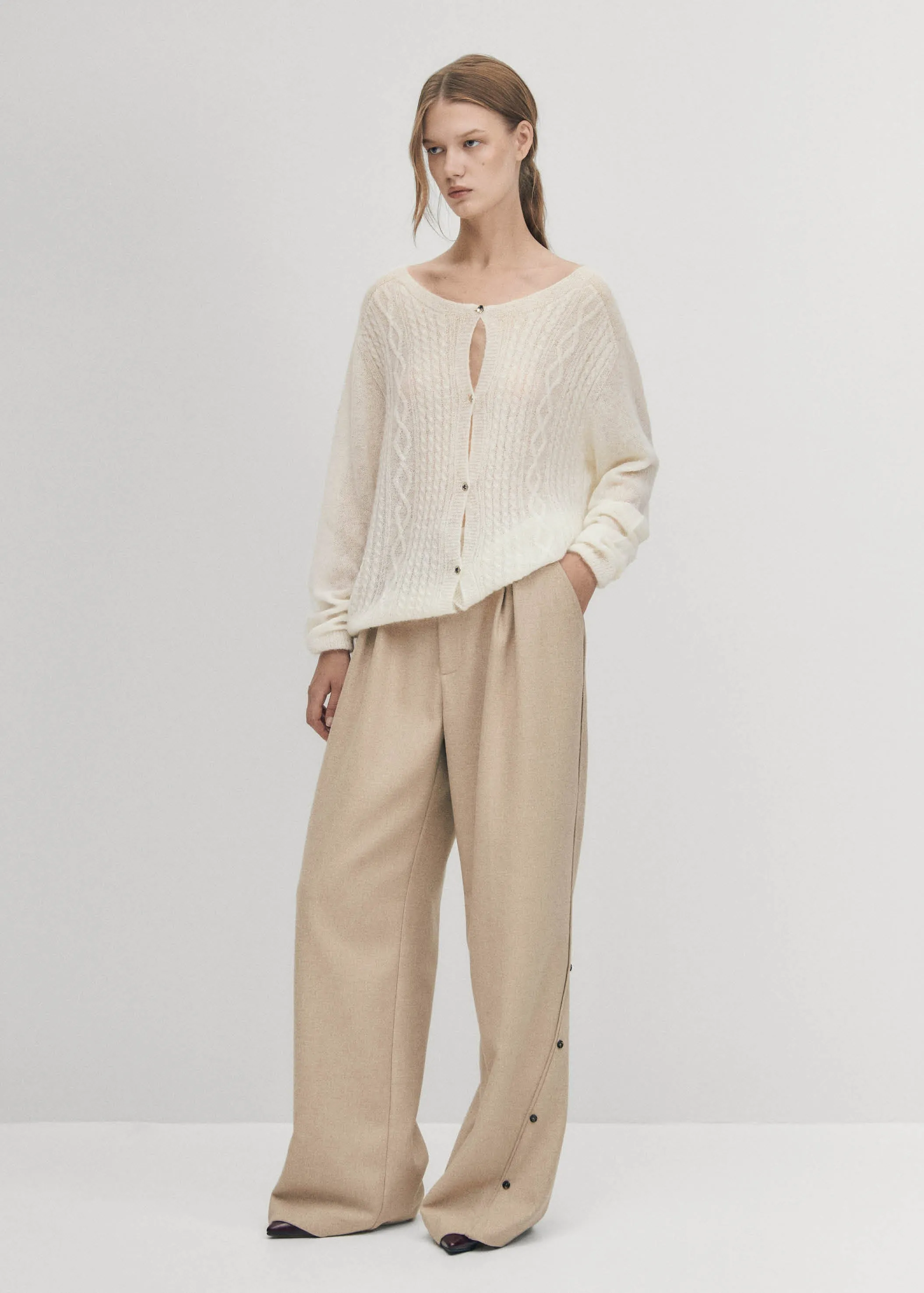 Corden Cream Cardigan sold by Alohas