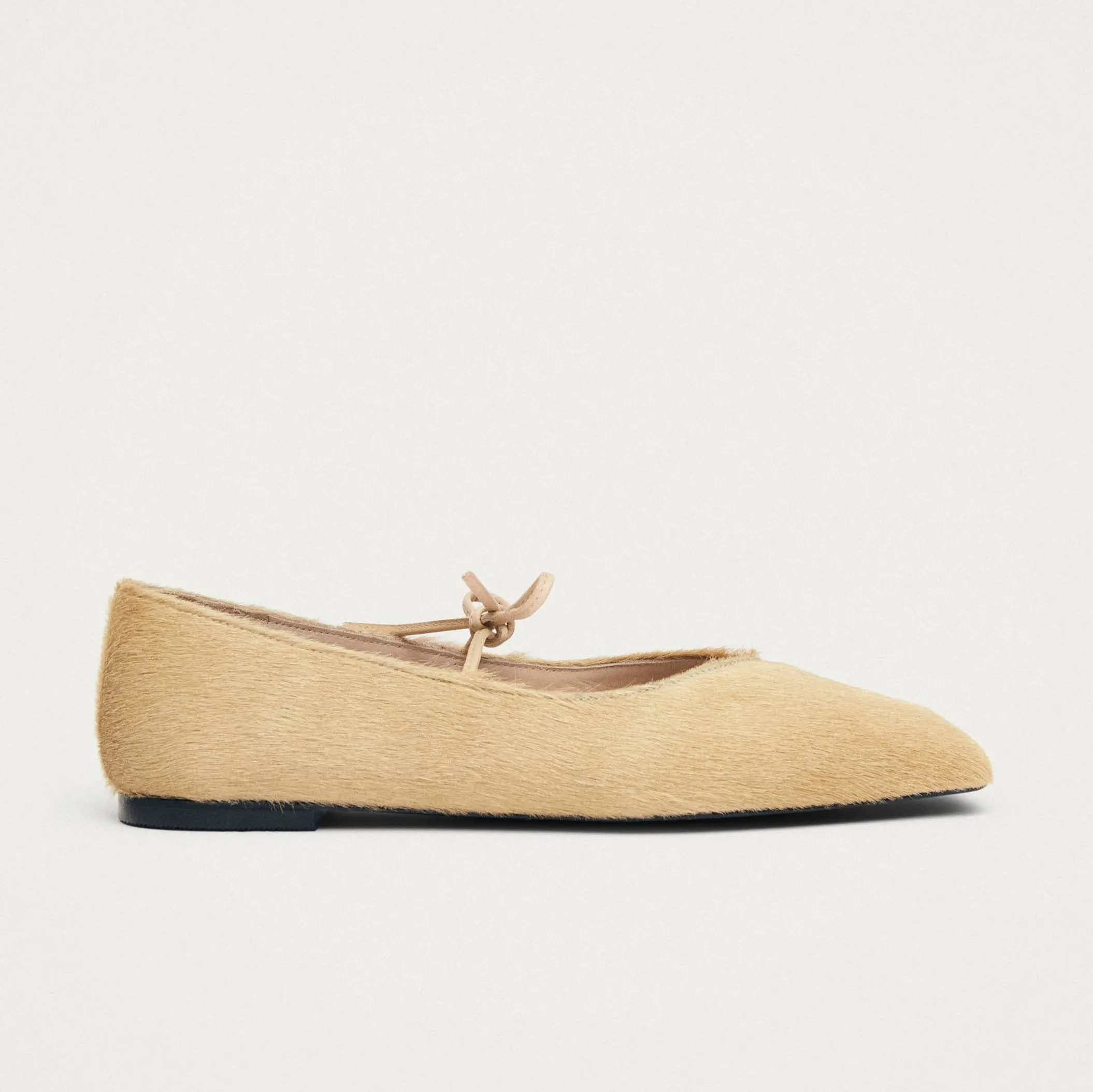 Sway Soft Beige Leather Ballet Flats sold by Alohas product image thumbnail 3