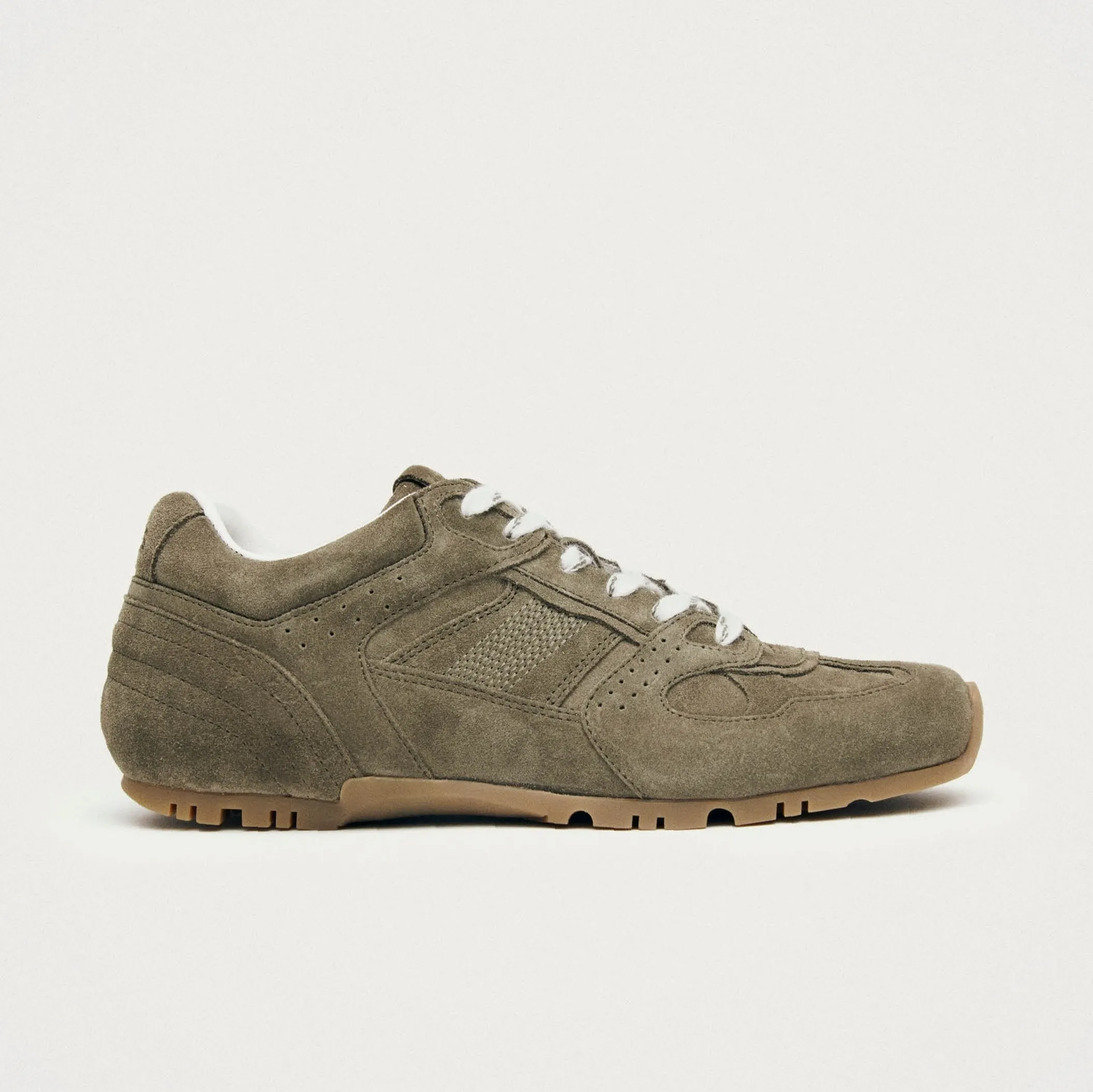 Tb.56 Suede Khaki Leather Sneakers sold by Alohas product image thumbnail 3