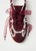 Tb.490 Crochet Burgundy Leather Sneakers sold by Alohas