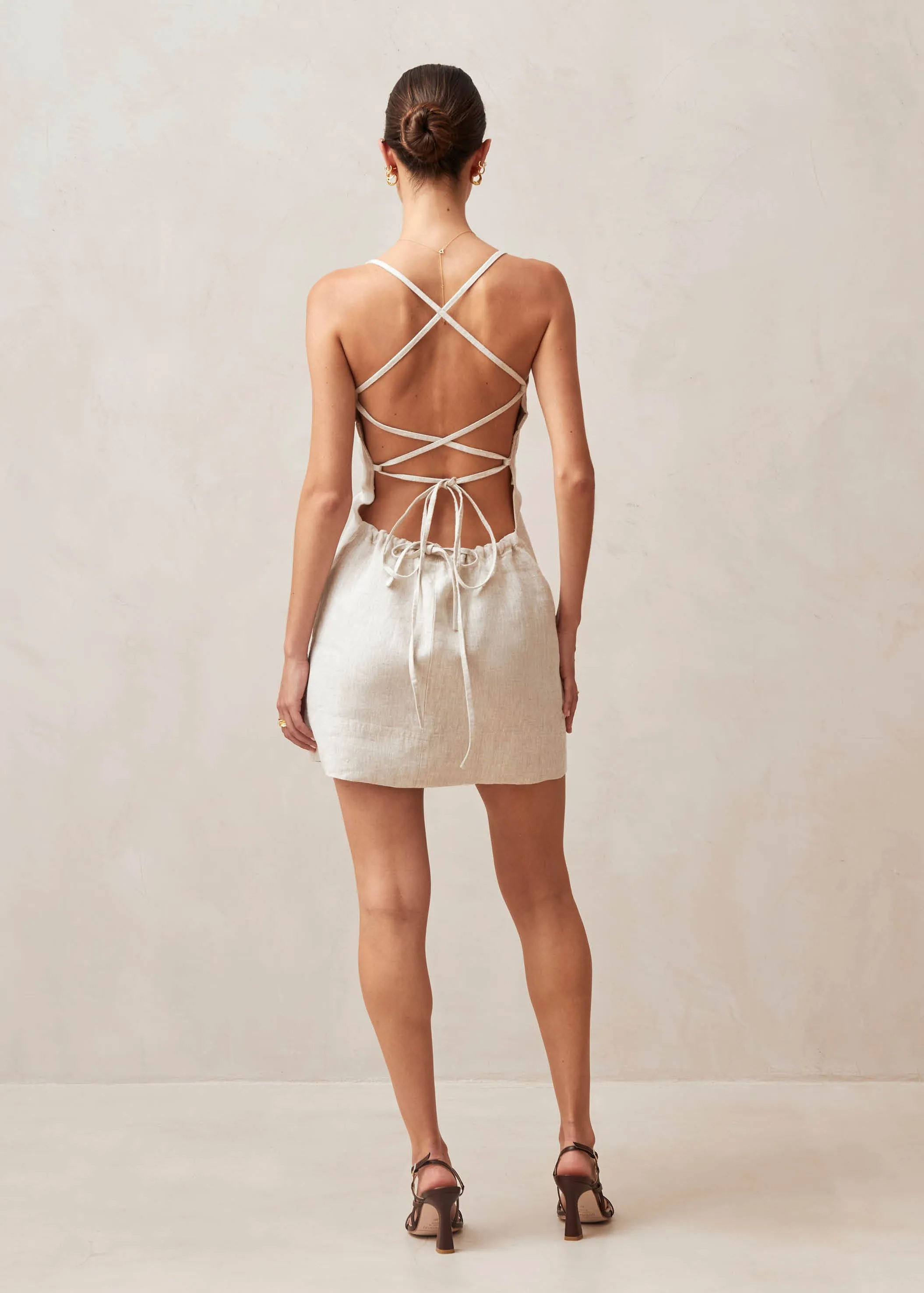 Lina Natural Mini Dress sold by Alohas product image thumbnail 5