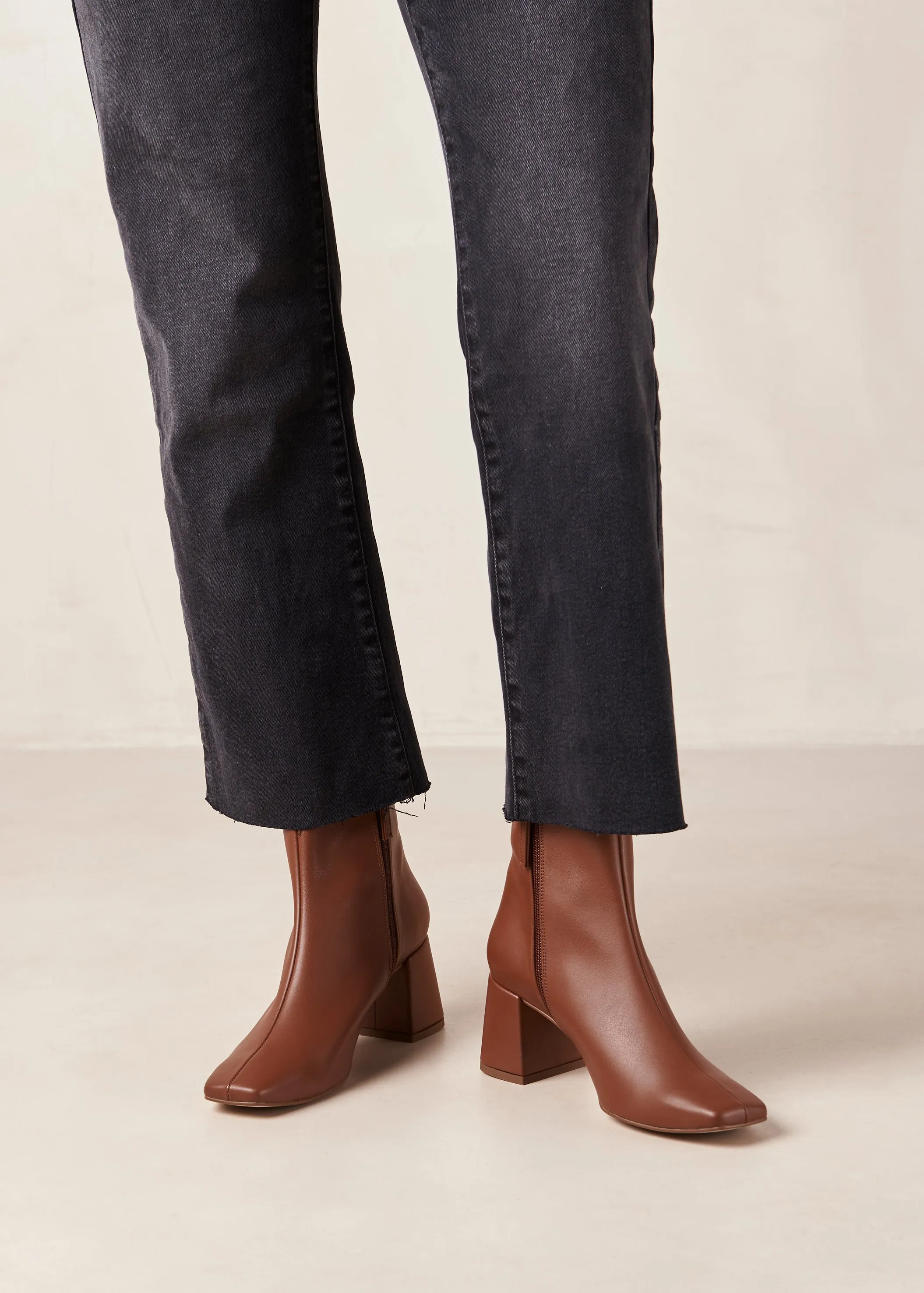 Watercolor Gingerbread Brown Vegan Leather Boots sold by Alohas product image thumbnail 2