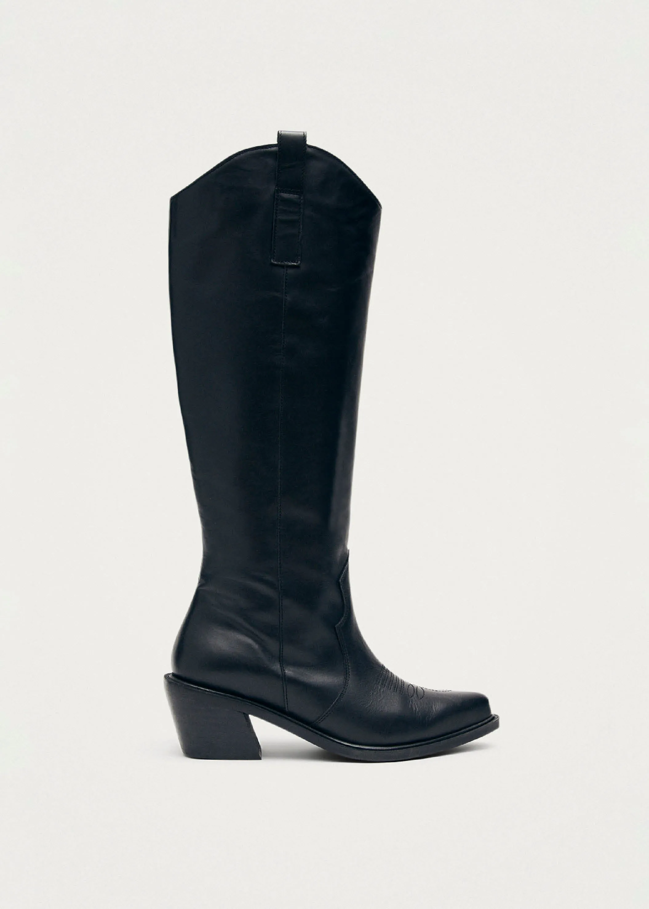 Mount Black Leather Boots sold by Alohas