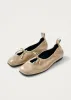 Rosalind Onix Beige Leather Ballet Flats sold by Alohas