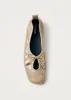 Rosalind Onix Beige Leather Ballet Flats sold by Alohas