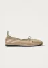 Rosalind Onix Beige Leather Ballet Flats sold by Alohas