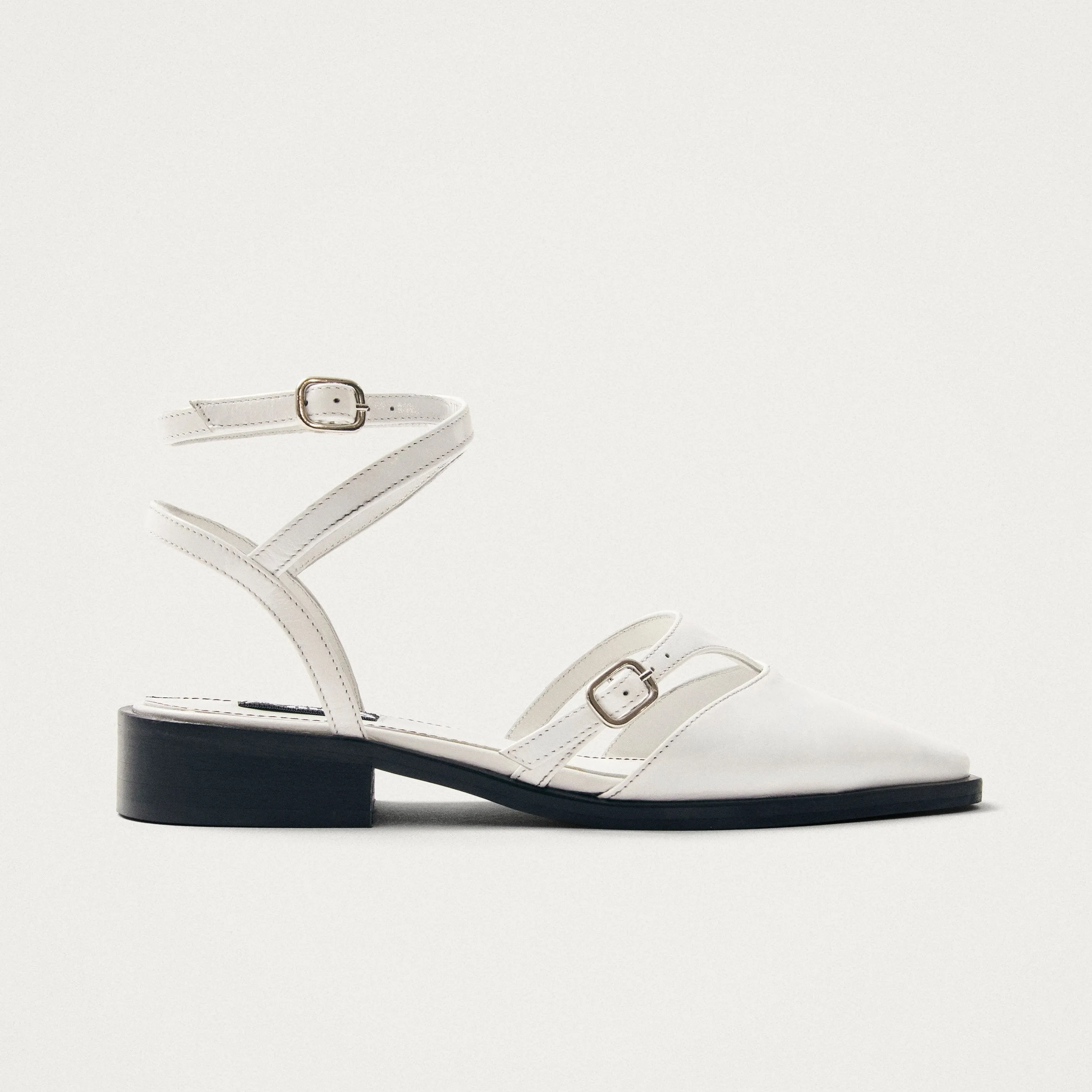 Aveline Cream Leather Ballet Flats sold by Alohas product image thumbnail 3