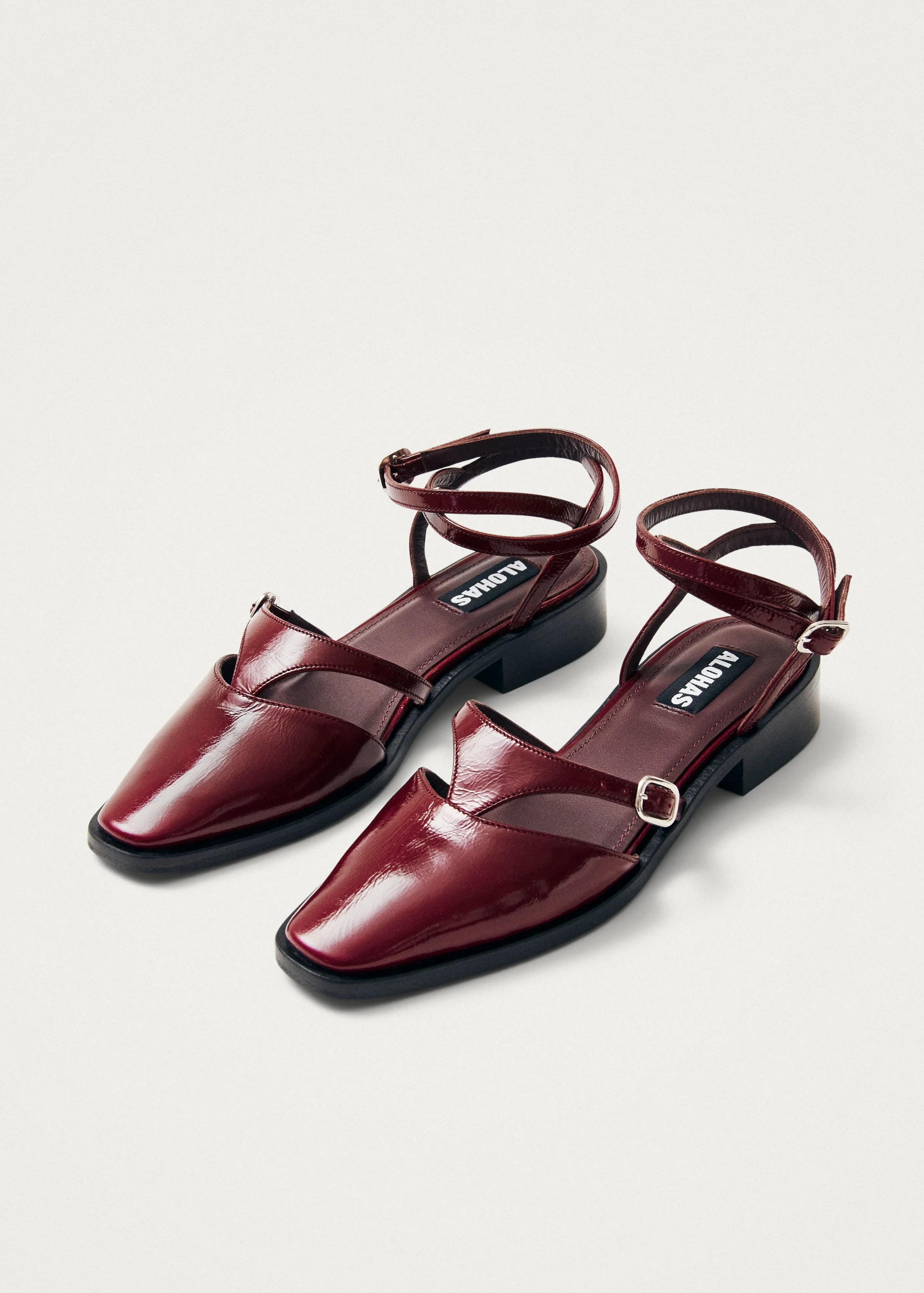 Aveline Burgundy Leather Ballet Flats sold by Alohas product image thumbnail 2
