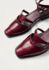 Aveline Burgundy Leather Ballet Flats sold by Alohas