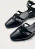 Aveline Black Leather Ballet Flats sold by Alohas
