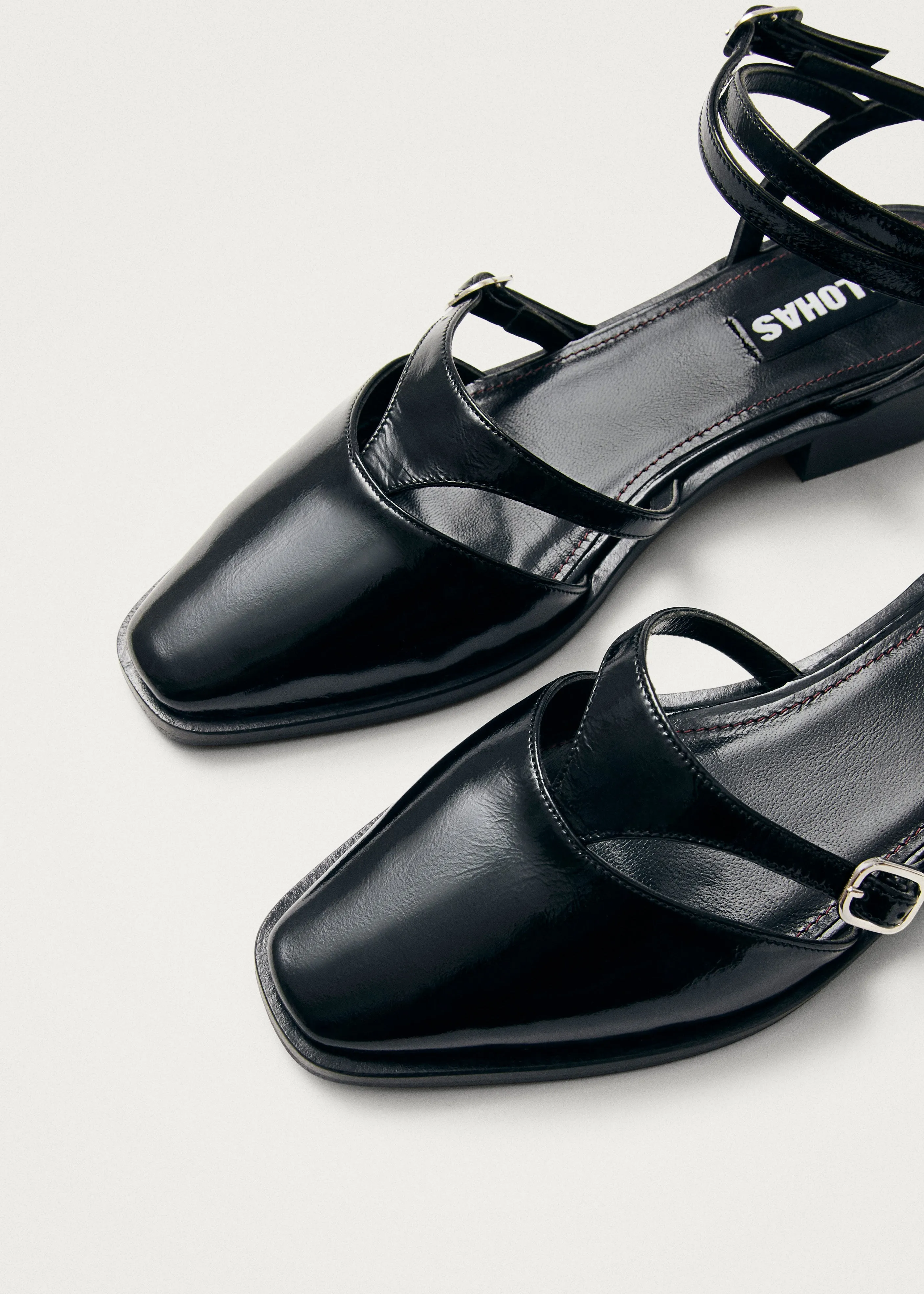 Aveline Black Leather Ballet Flats sold by Alohas product image thumbnail 5