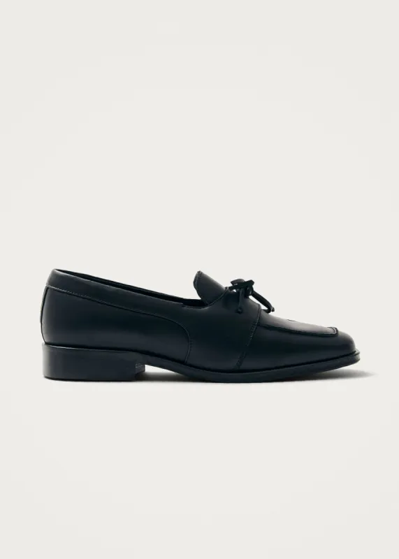 Amour Black Leather Loafers sold by Alohas