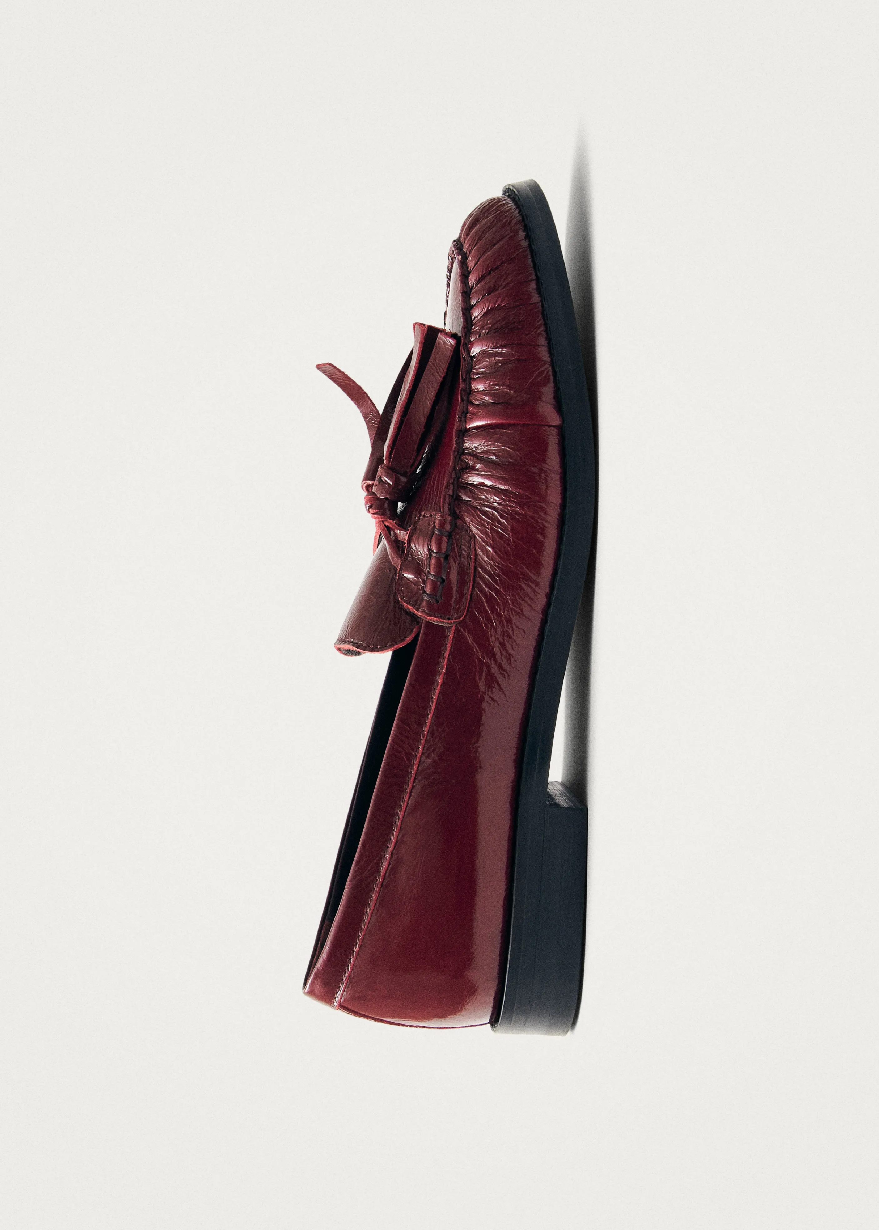Marietta Burgundy Patent Leather Loafers sold by Alohas product image thumbnail 4