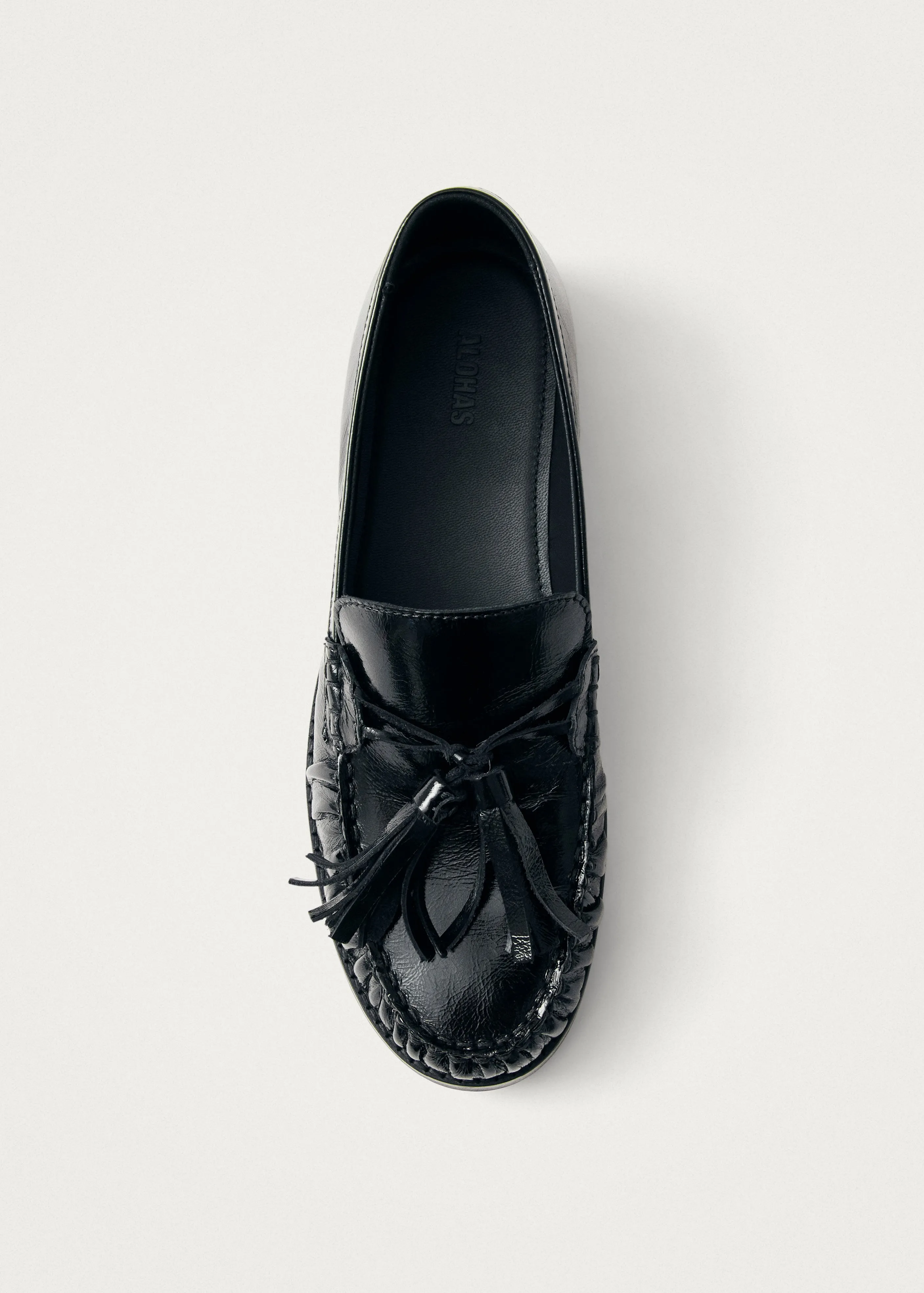 Marietta Black Patent Leather Loafers sold by Alohas product image thumbnail 4