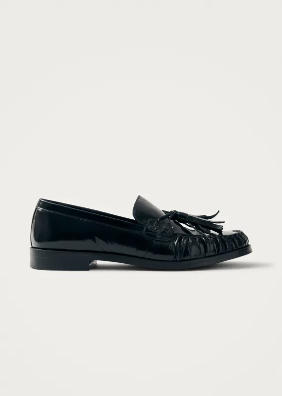 Marietta Black Patent Leather Loafers sold by Alohas