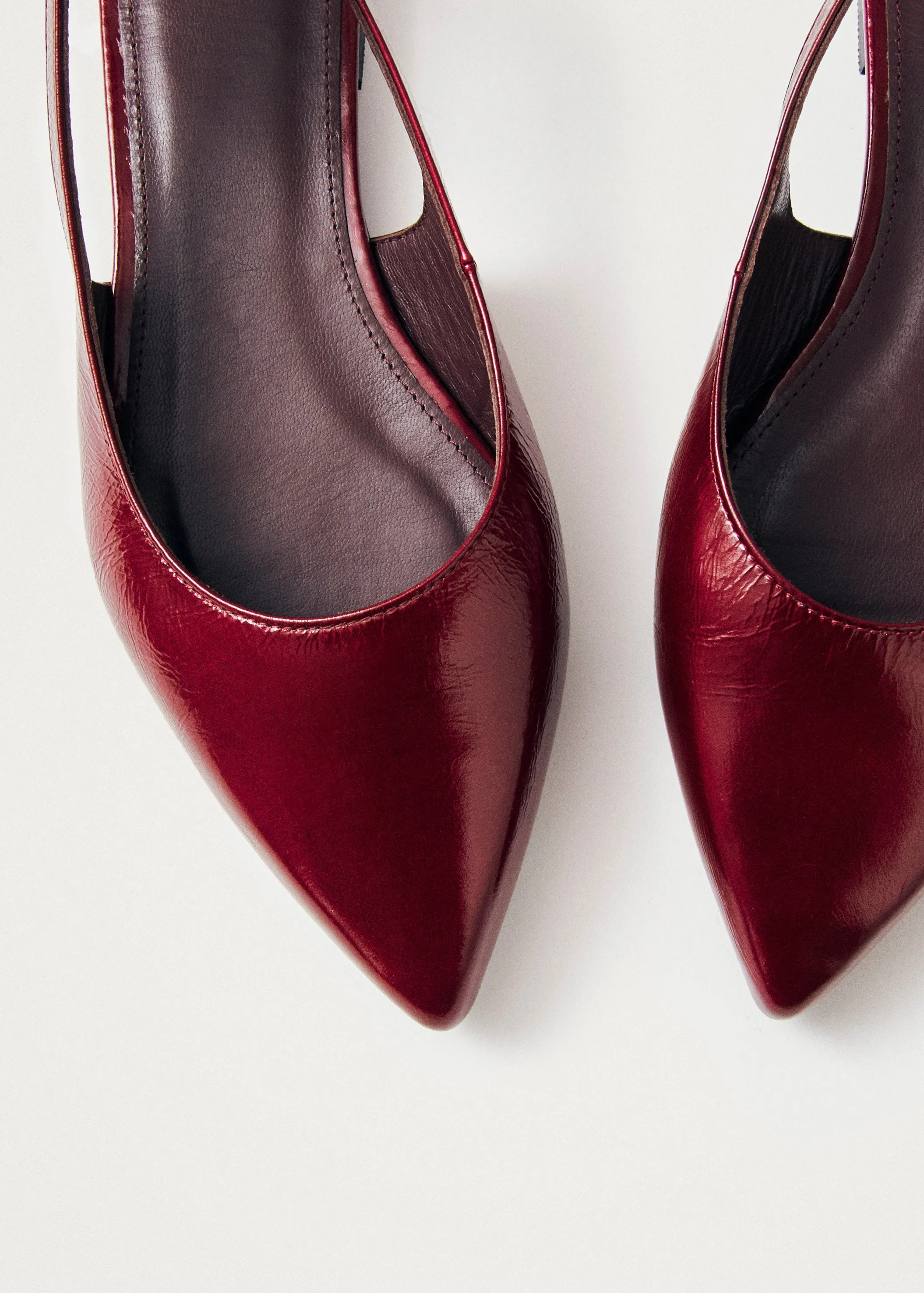 Ribbon Onix Burgundy Leather Ballet Flats sold by Alohas product image thumbnail 5