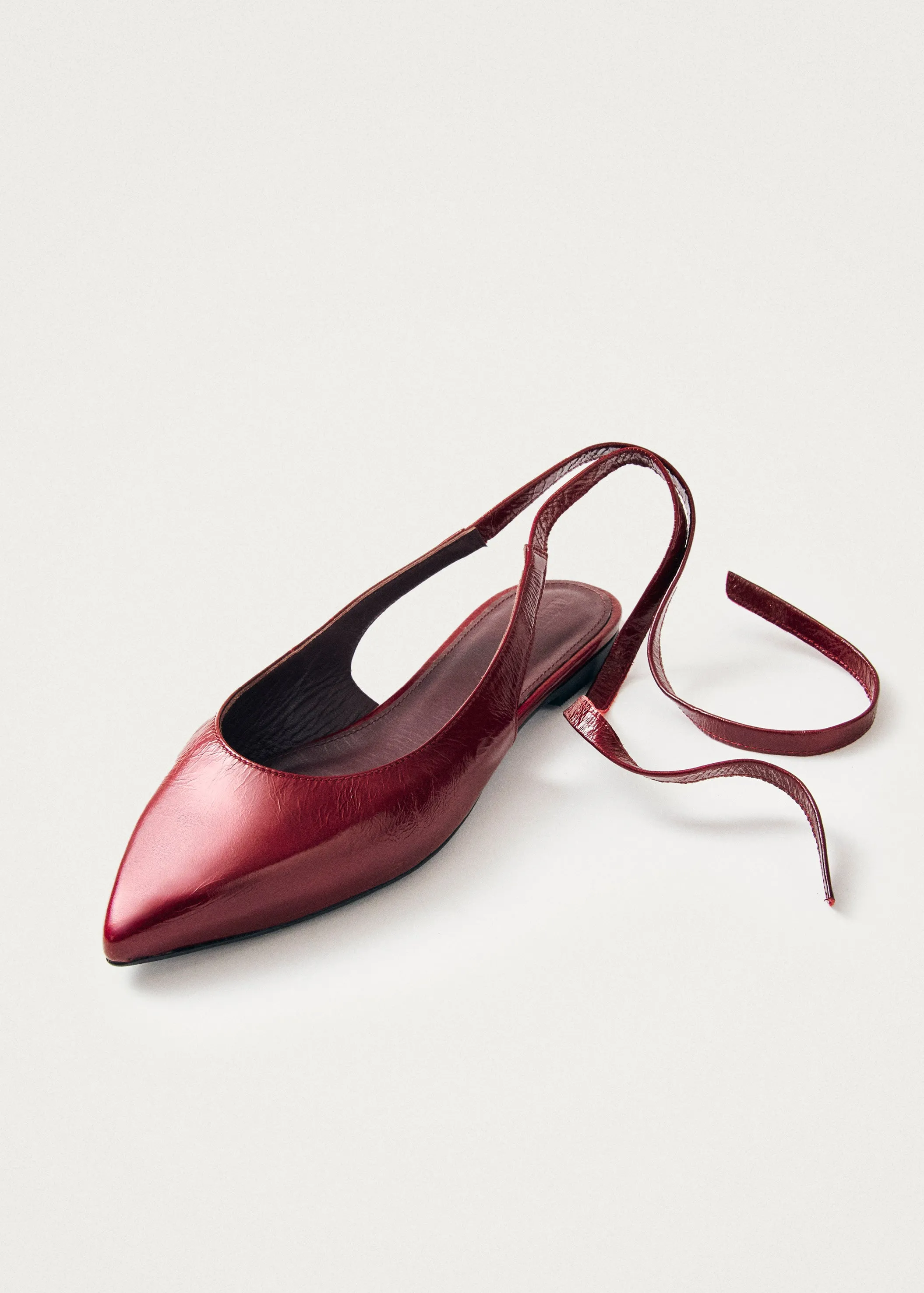 Ribbon Onix Burgundy Leather Ballet Flats sold by Alohas product image thumbnail 2