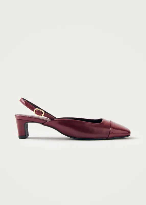 Lindy Bliss Burgundy Leather Pumps sold by Alohas