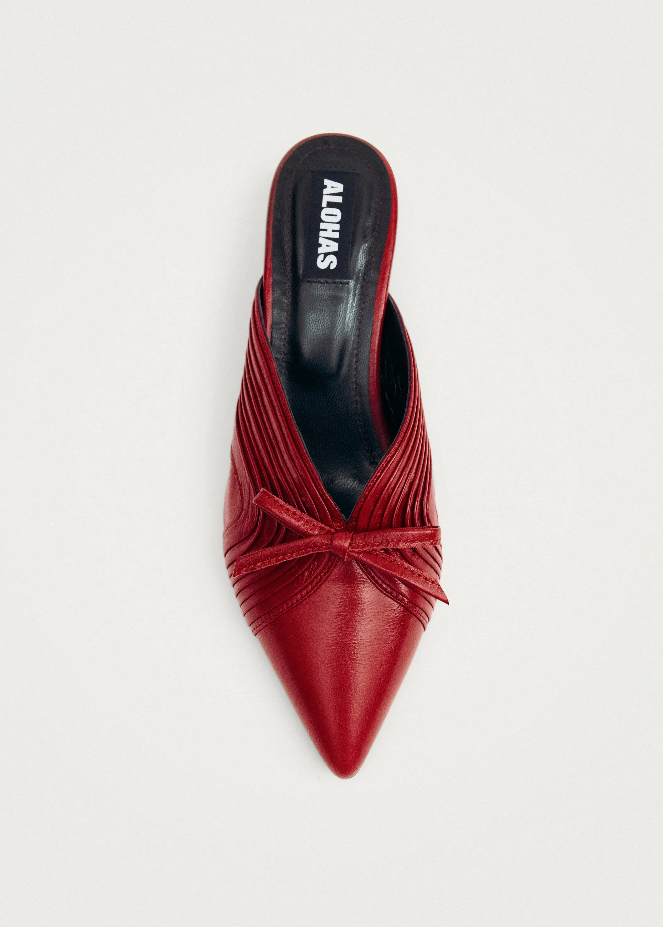 Gayle Red Leather Mules sold by Alohas product image thumbnail 4