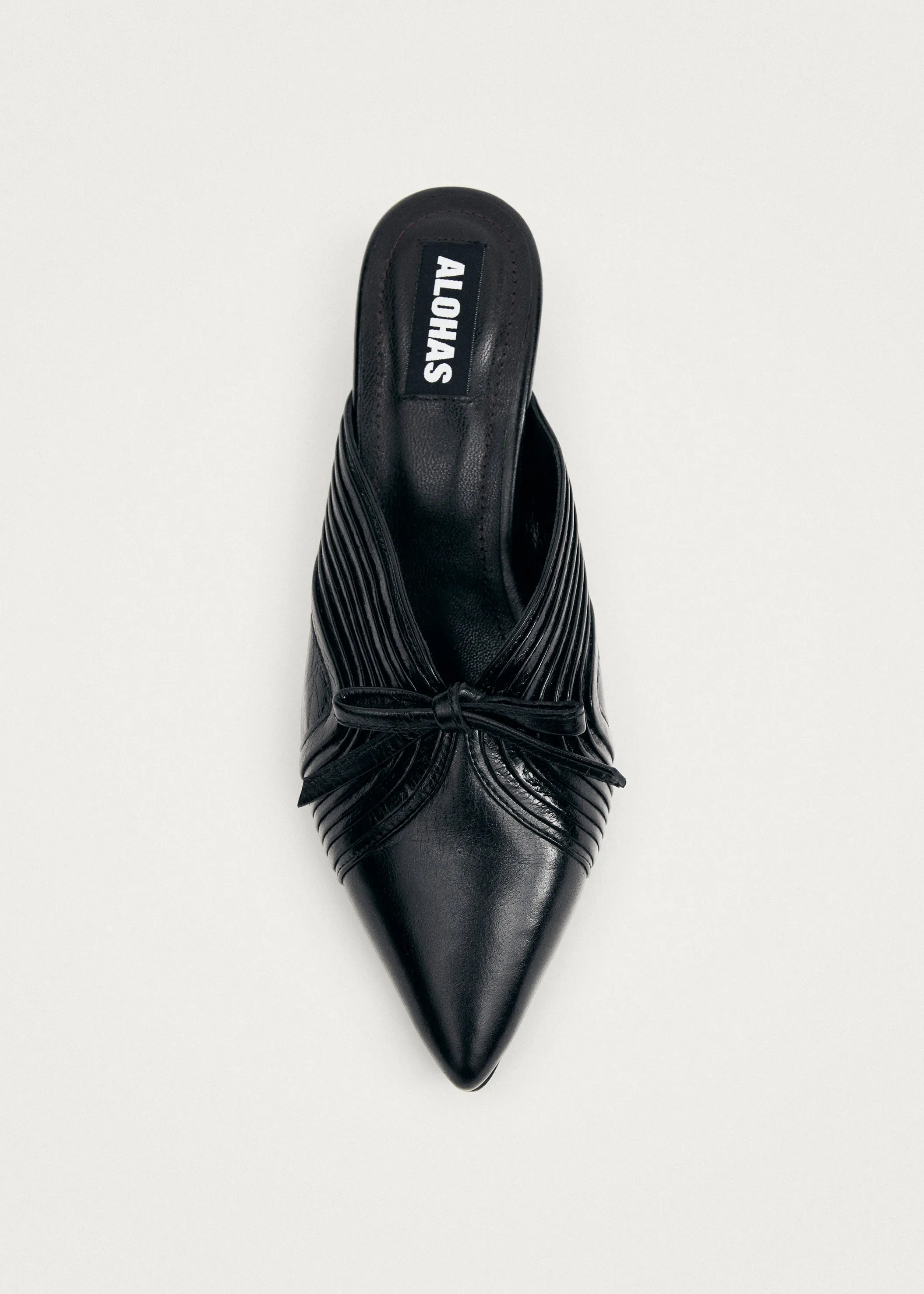 Gayle Black Leather Mules sold by Alohas product image thumbnail 4