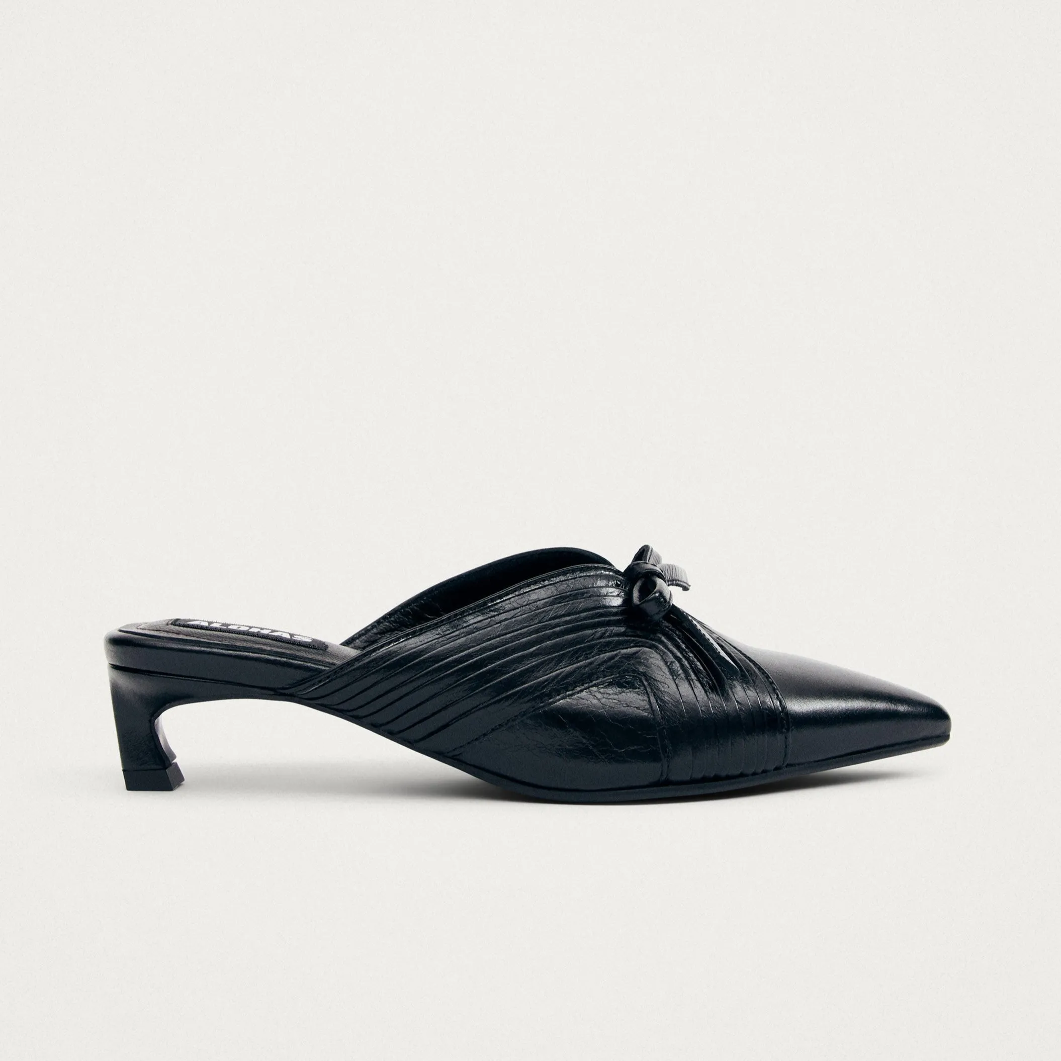 Gayle Black Leather Mules sold by Alohas product image thumbnail 3