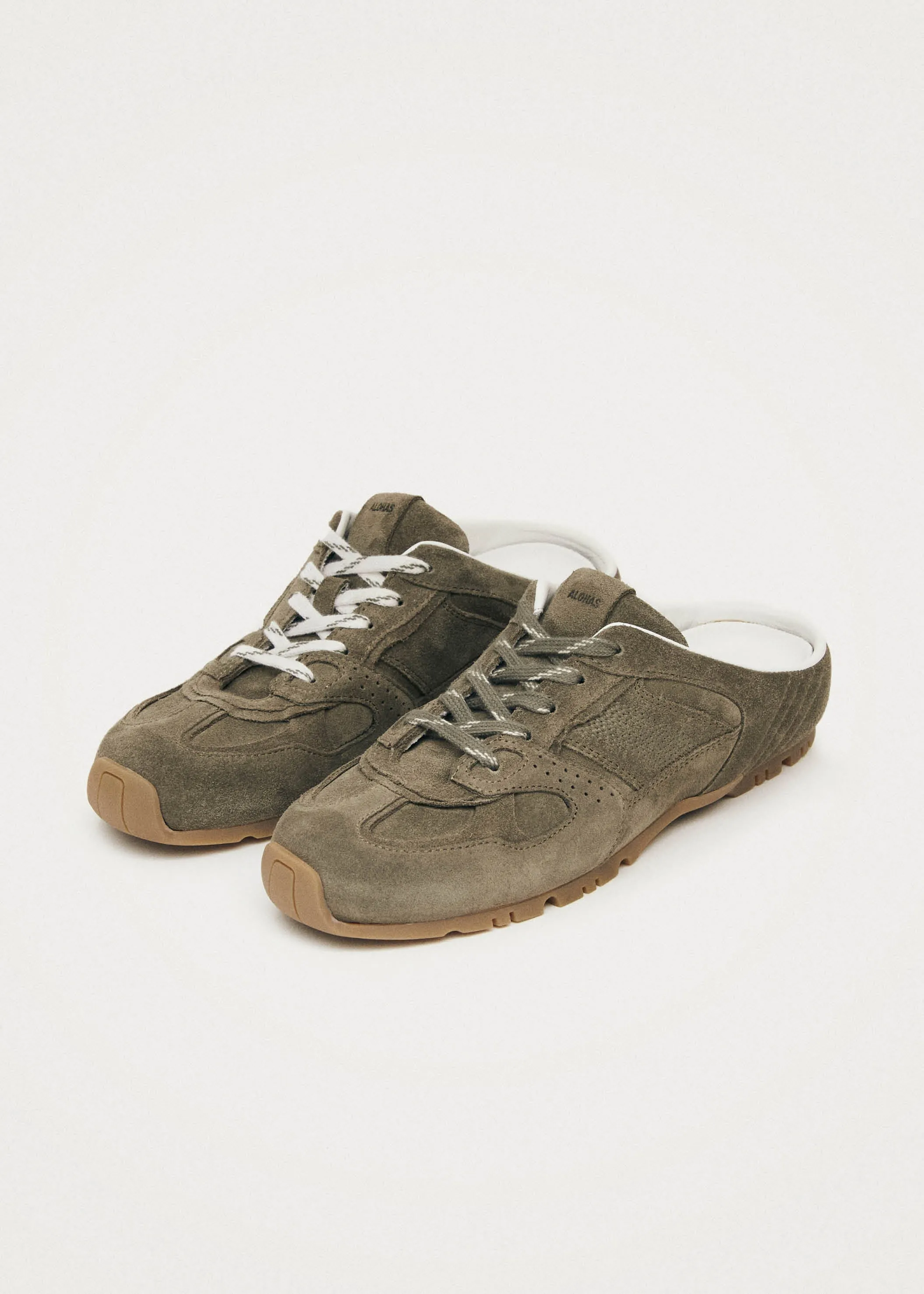 Tb.56 Mule Khaki Leather Sneakers sold by Alohas product image thumbnail 2