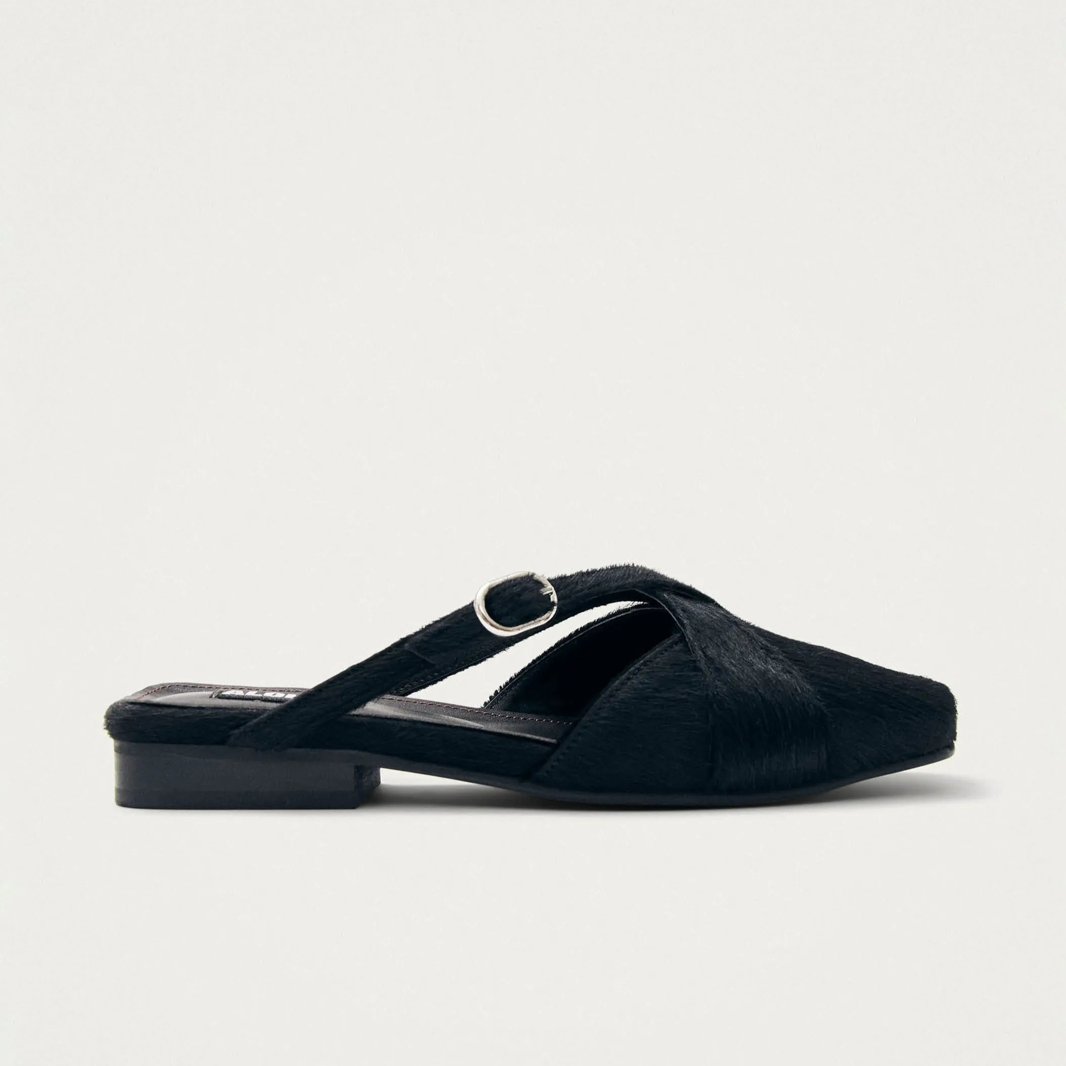 Adria Soft Black Leather Mules sold by Alohas product image thumbnail 3
