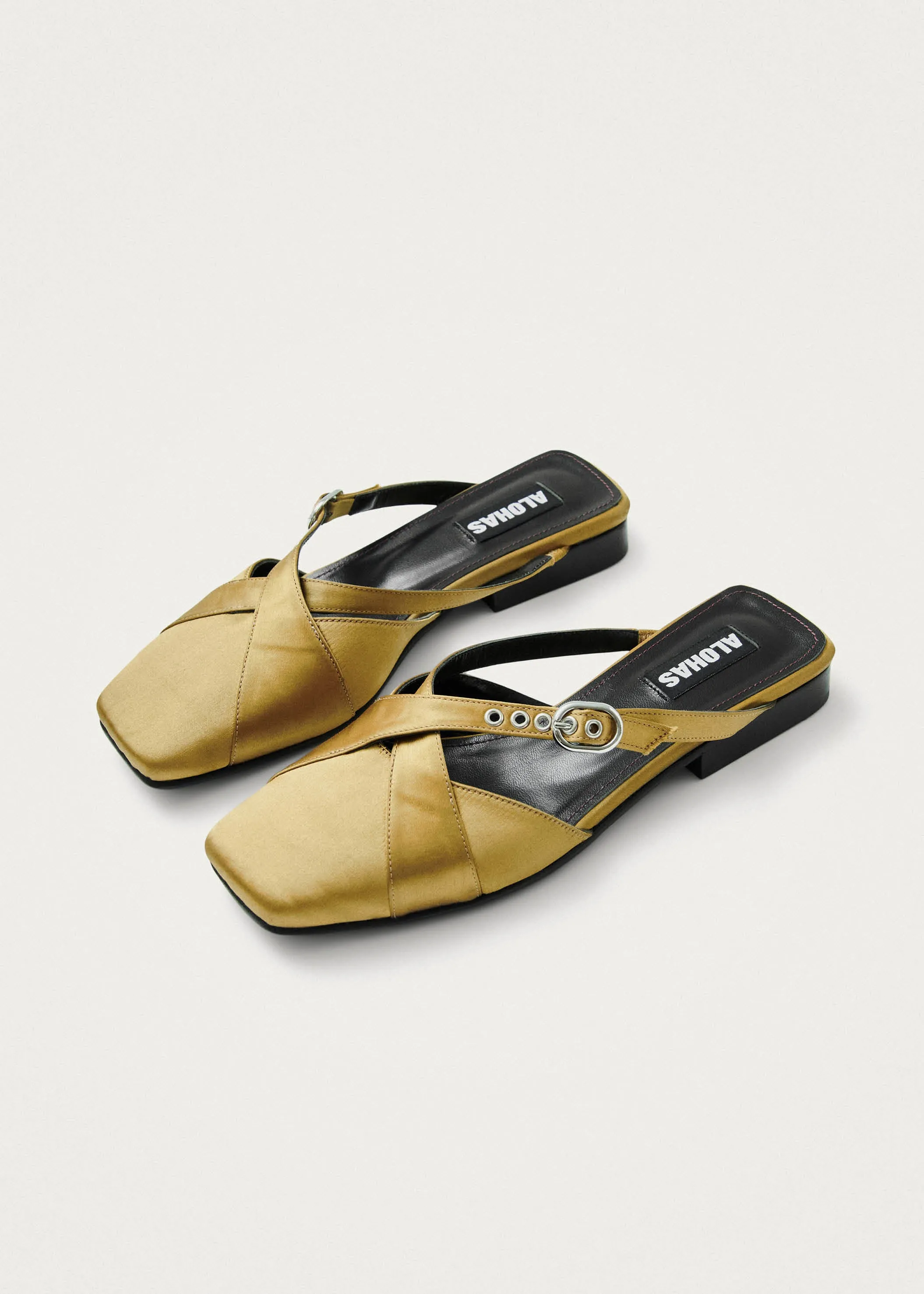Adria Silky Gold Mules sold by Alohas product image thumbnail 2