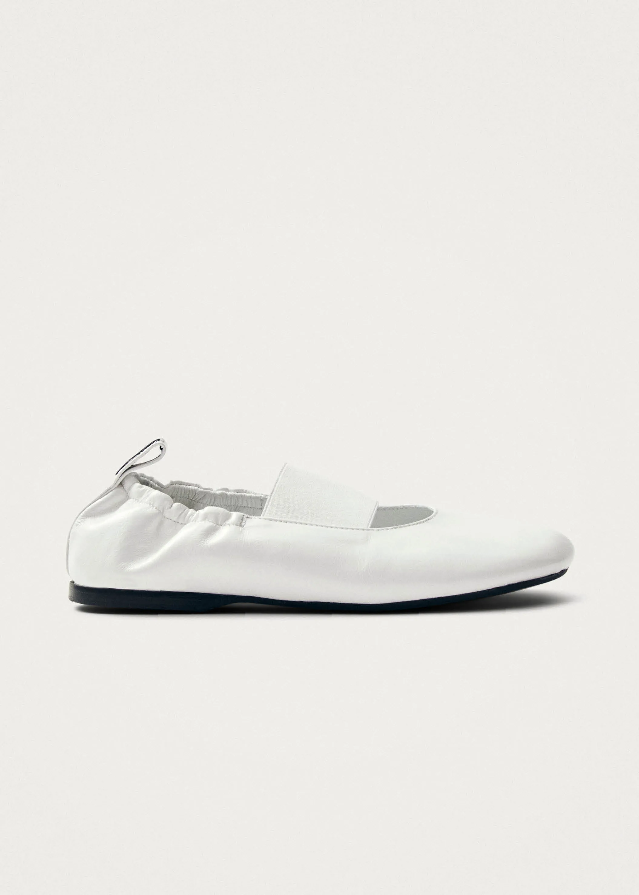 Sutton Onix White Leather Ballet Flats sold by Alohas