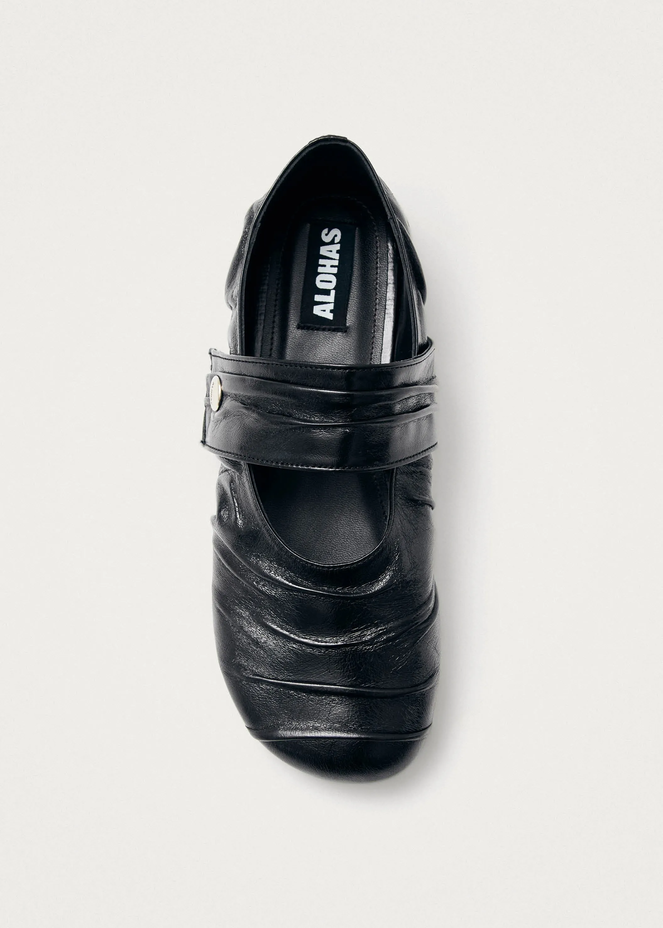 Shay Black Leather Ballet Flats sold by Alohas product image thumbnail 4