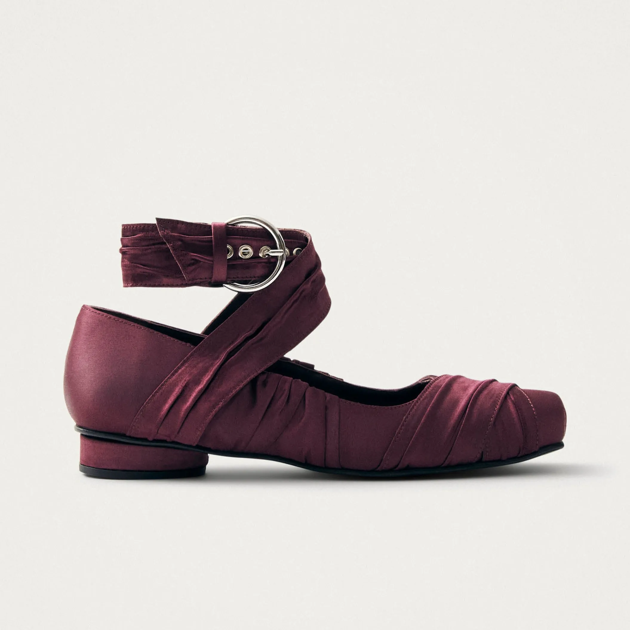 Volant Silky Burgundy Ballet Flats sold by Alohas product image thumbnail 3