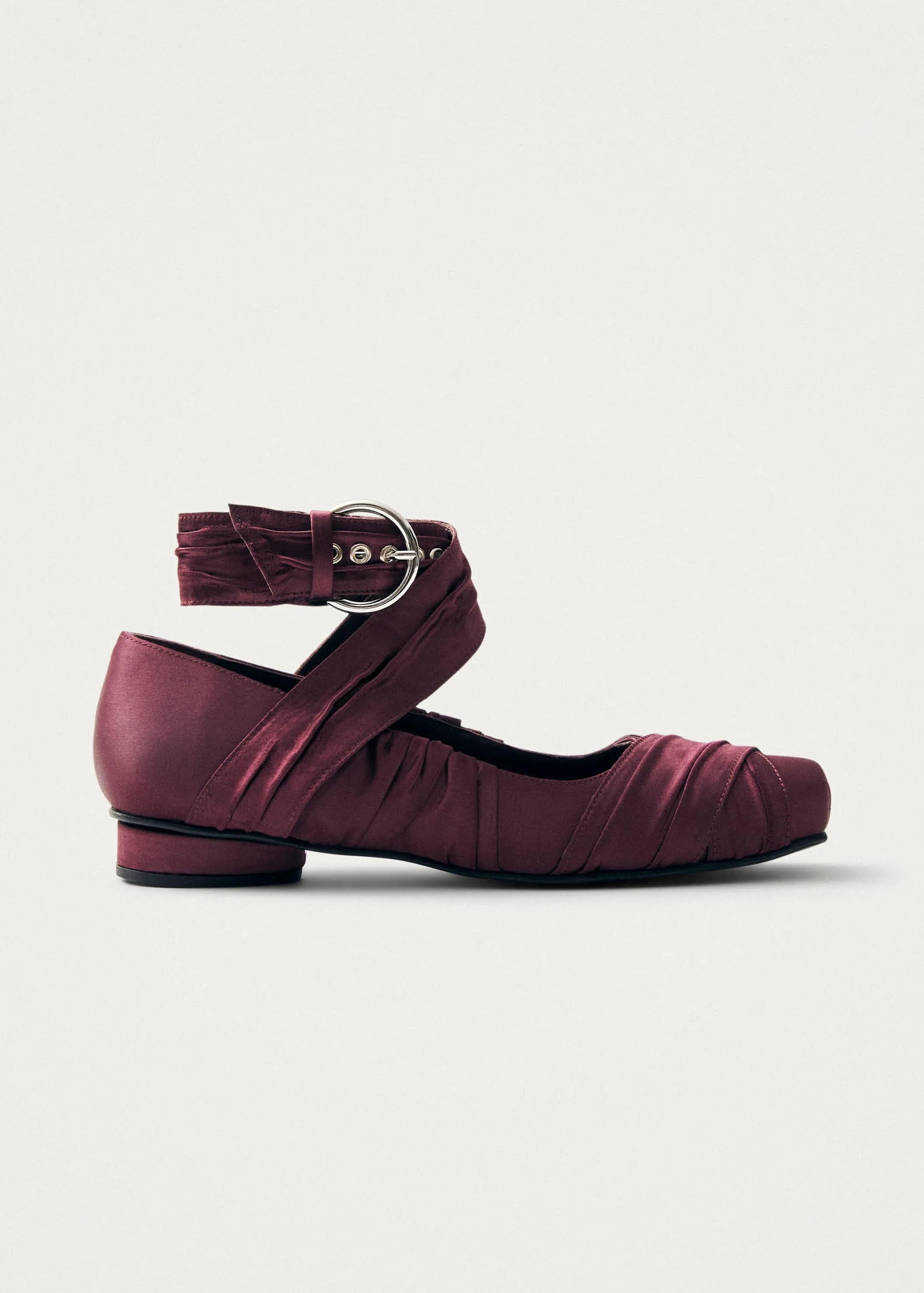 Volant Silky Burgundy Ballet Flats sold by Alohas