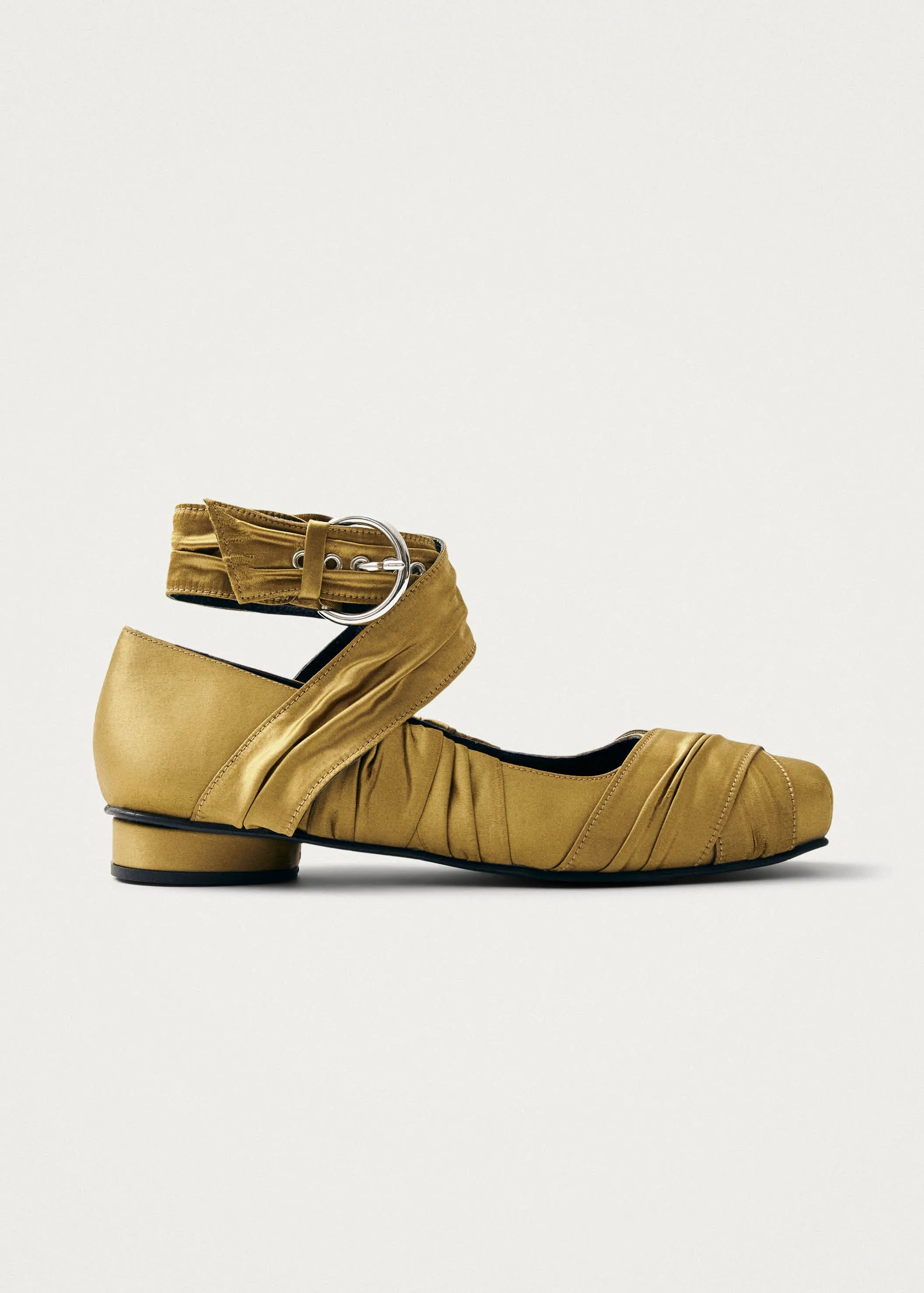 Volant Silky Dark Gold Ballet Flats sold by Alohas