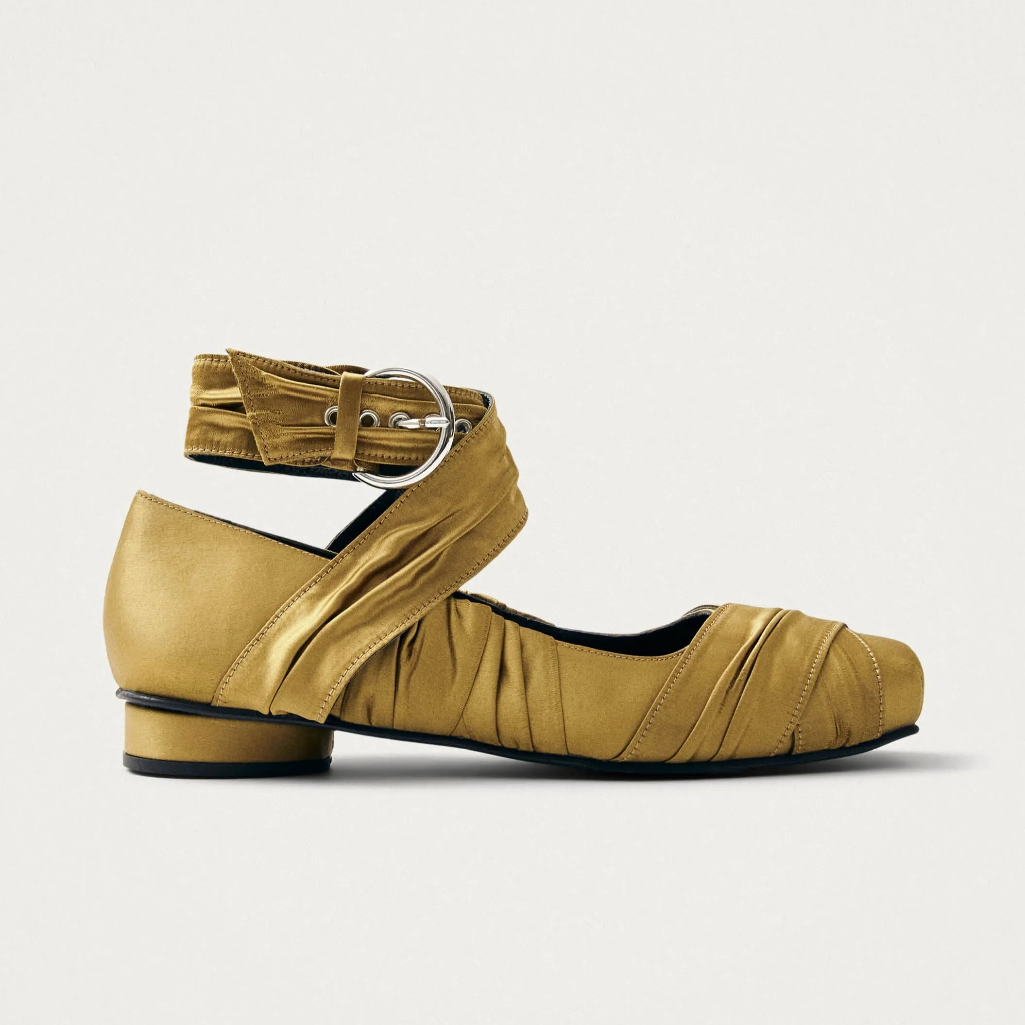 Volant Silky Dark Gold Ballet Flats sold by Alohas product image thumbnail 3