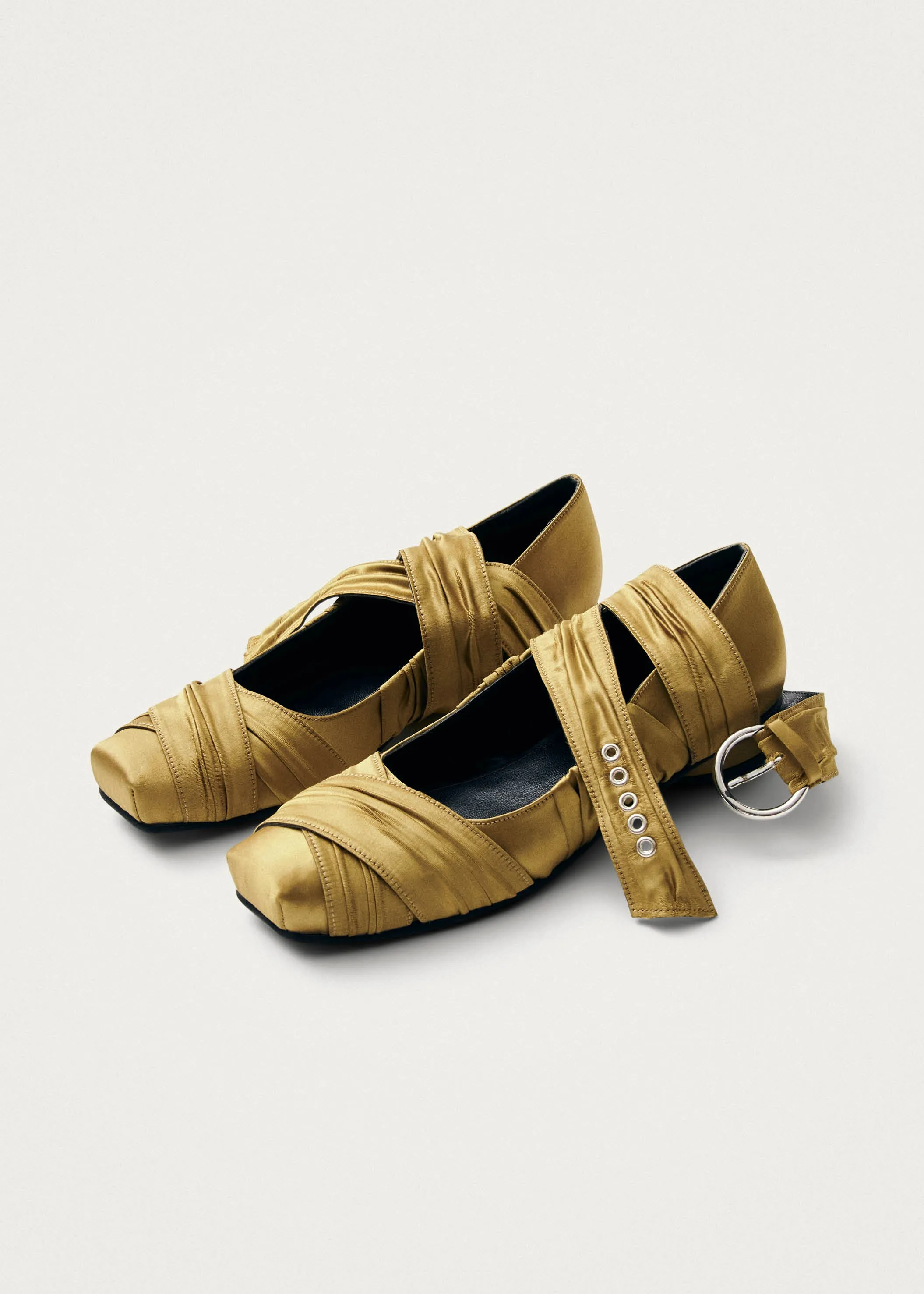 Volant Silky Dark Gold Ballet Flats sold by Alohas product image thumbnail 2