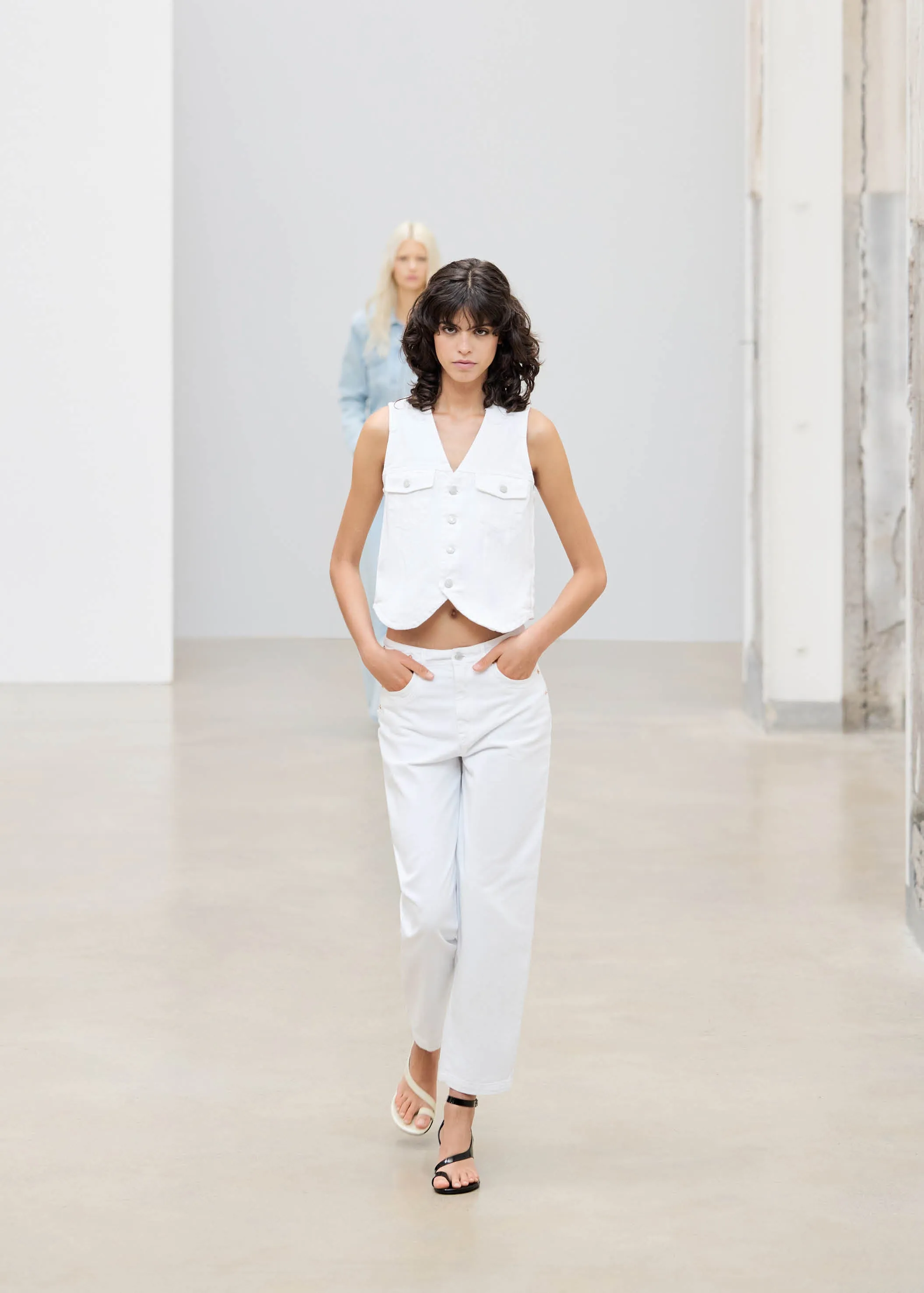 Lorenza White Denim Trousers sold by Alohas product image thumbnail 2