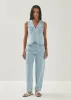 Manuela Light Blue Denim Vest sold by Alohas