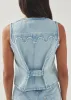 Manuela Light Blue Denim Vest sold by Alohas