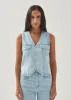 Manuela Light Blue Denim Vest sold by Alohas