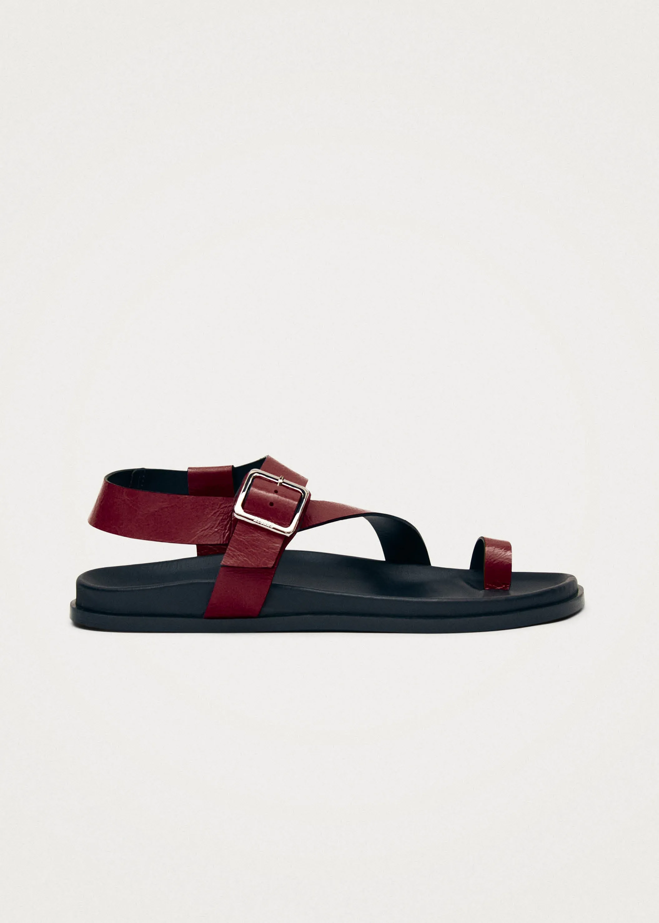 Siren Onix Burgundy Leather Sandals sold by Alohas