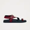 Siren Onix Burgundy Leather Sandals sold by Alohas