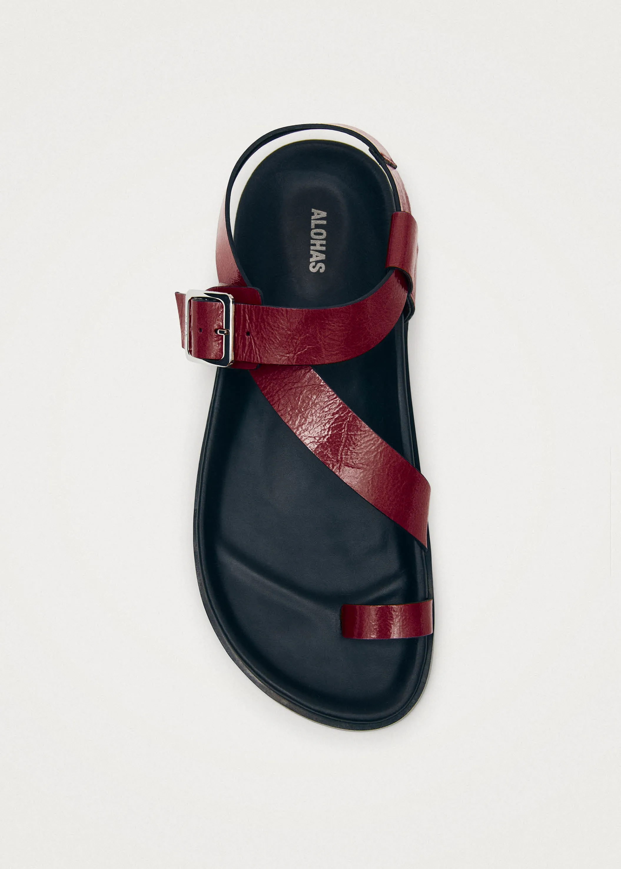 Siren Onix Burgundy Leather Sandals sold by Alohas product image thumbnail 4