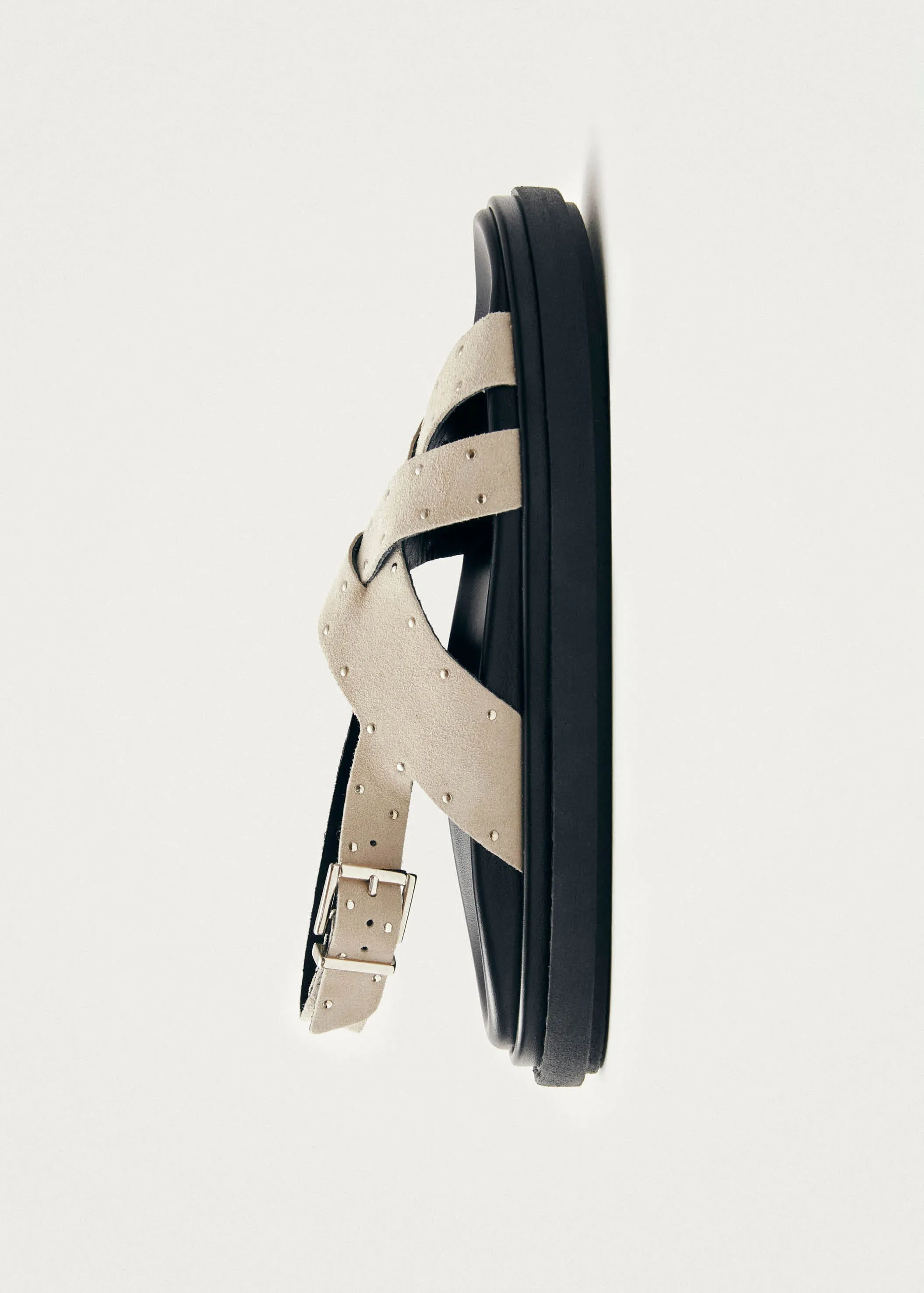 Trunca Suede Studs Beige Leather Sandals sold by Alohas product image thumbnail 5