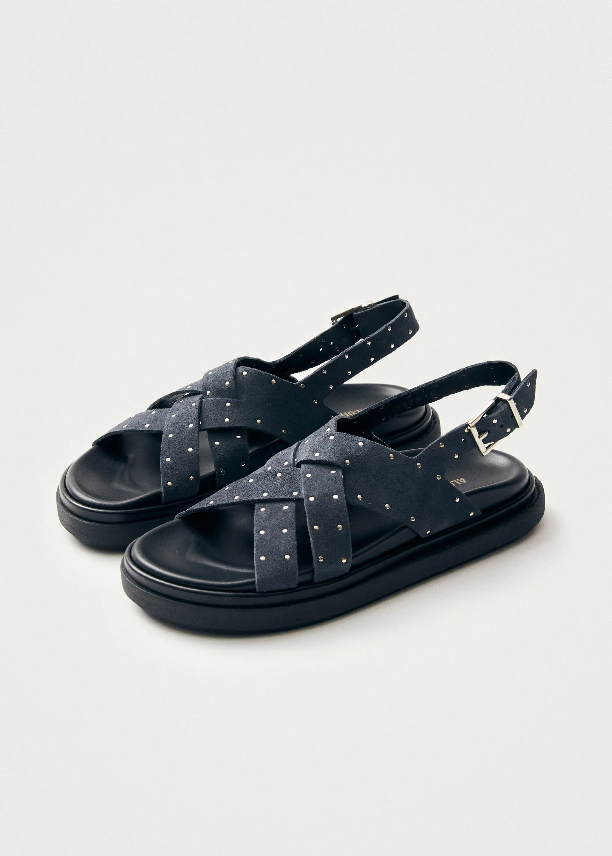 Trunca Suede Studs Blue Leather Sandals sold by Alohas product image thumbnail 2