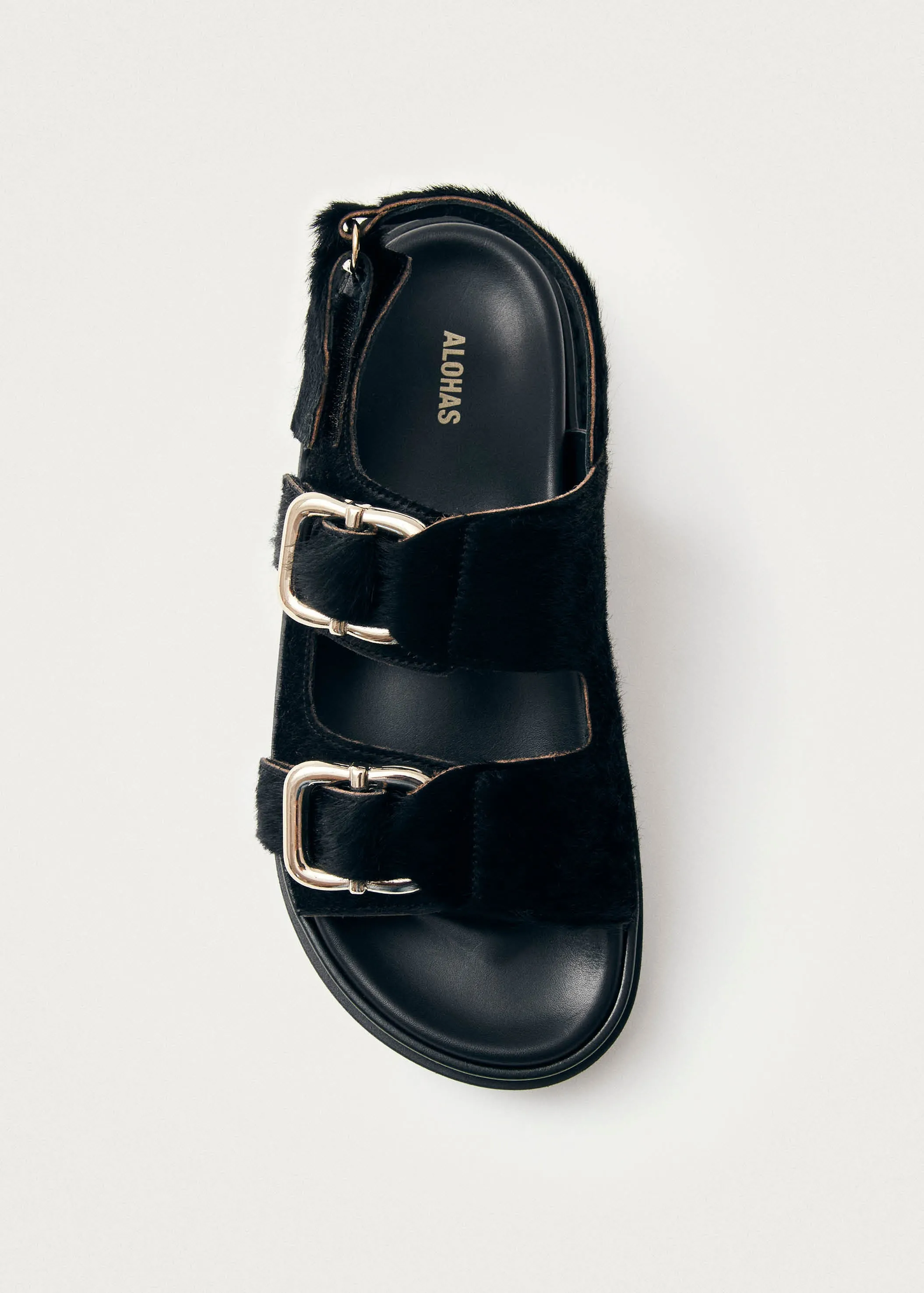 Harper Soft Black Leather Sandals sold by Alohas product image thumbnail 4